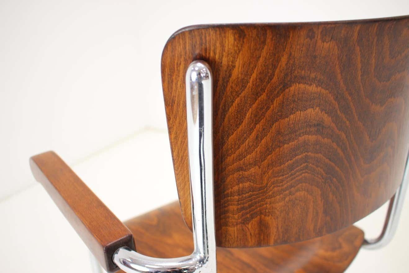 960.0 Restored Bauhaus Chrome Chair By Rudolf Vichr Prag, 1930s photo