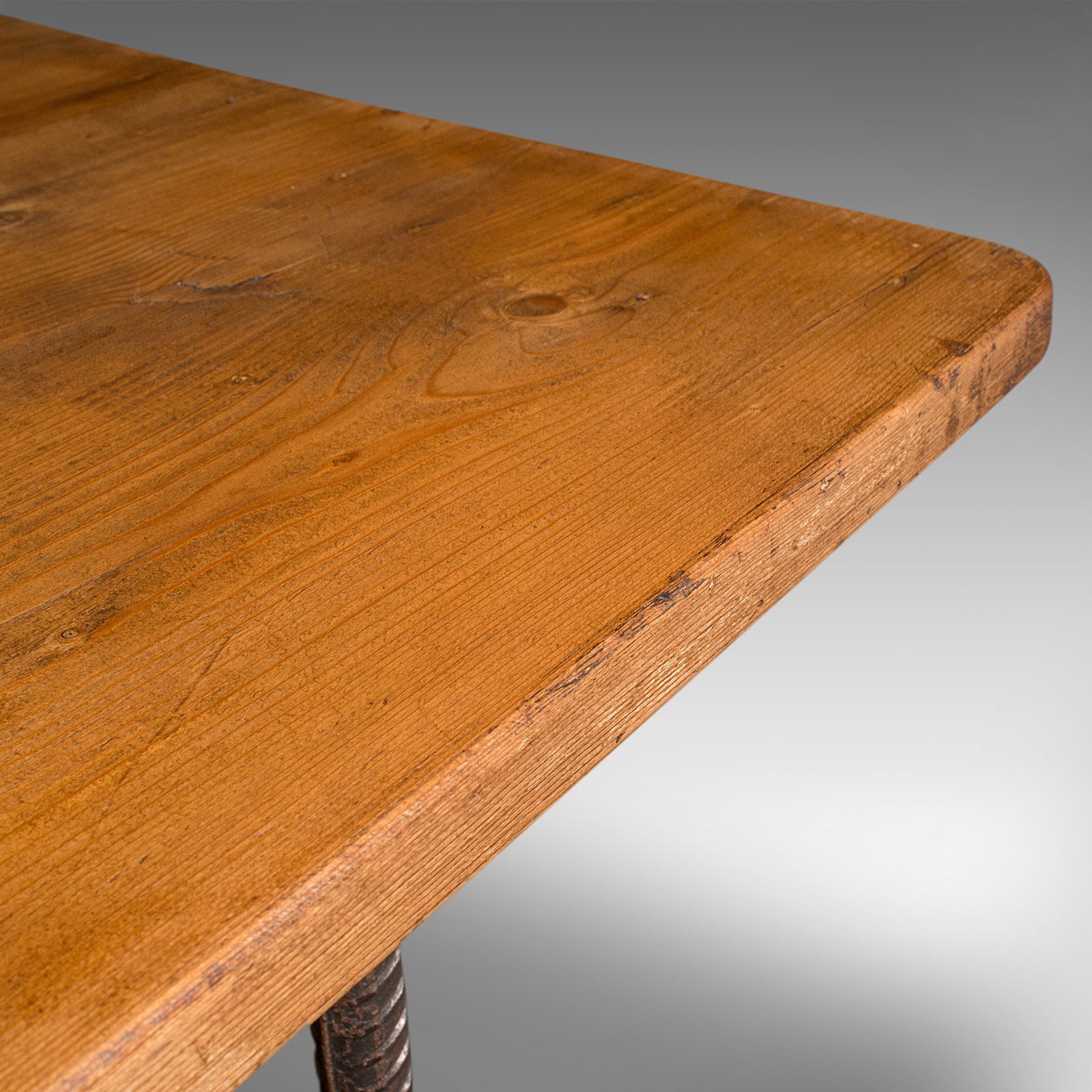 Vintage Writing Desk, English, Steel, Pine, Shop Retail photo furniture