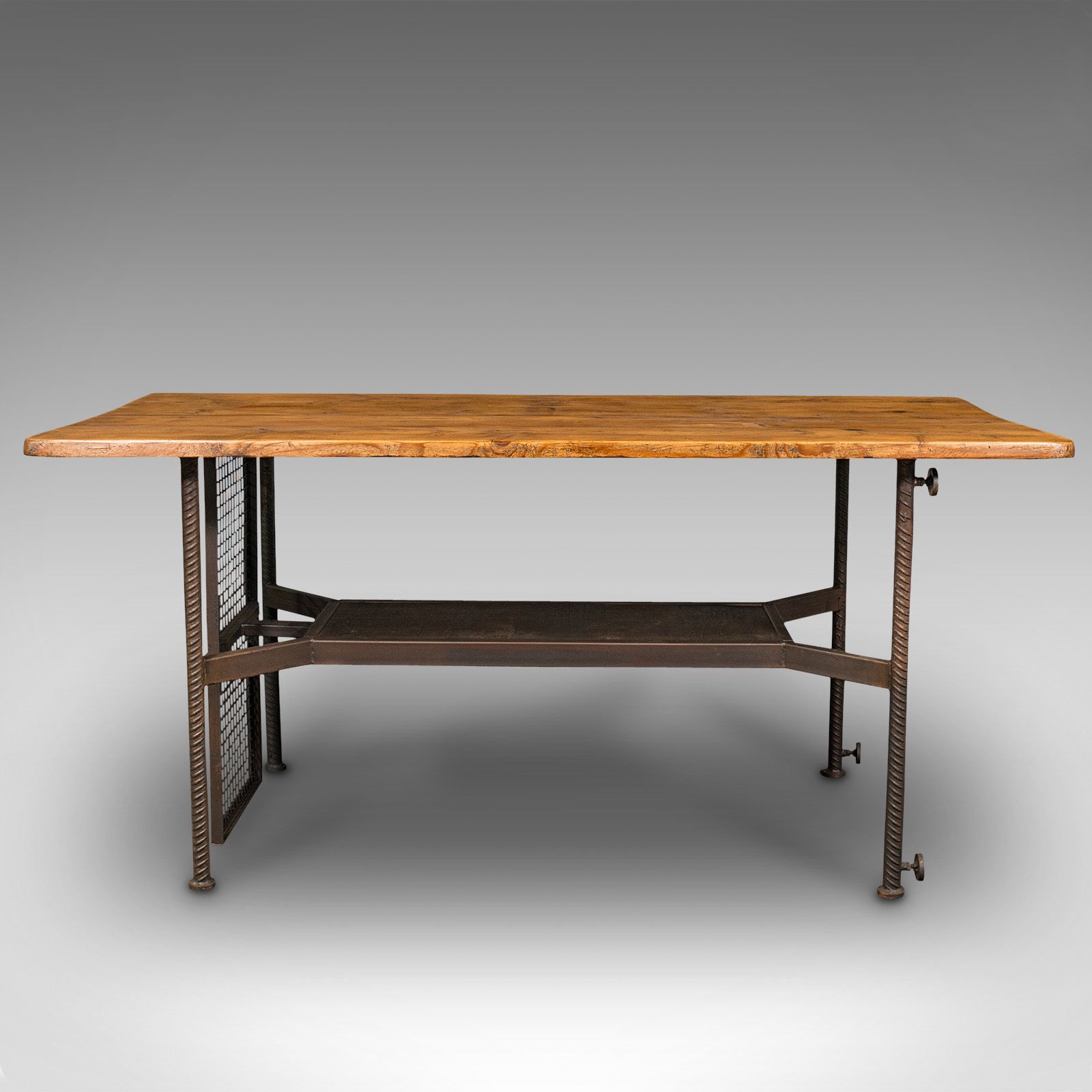 Vintage Writing Desk, English, Steel, Pine, Shop Retail photo vinterior