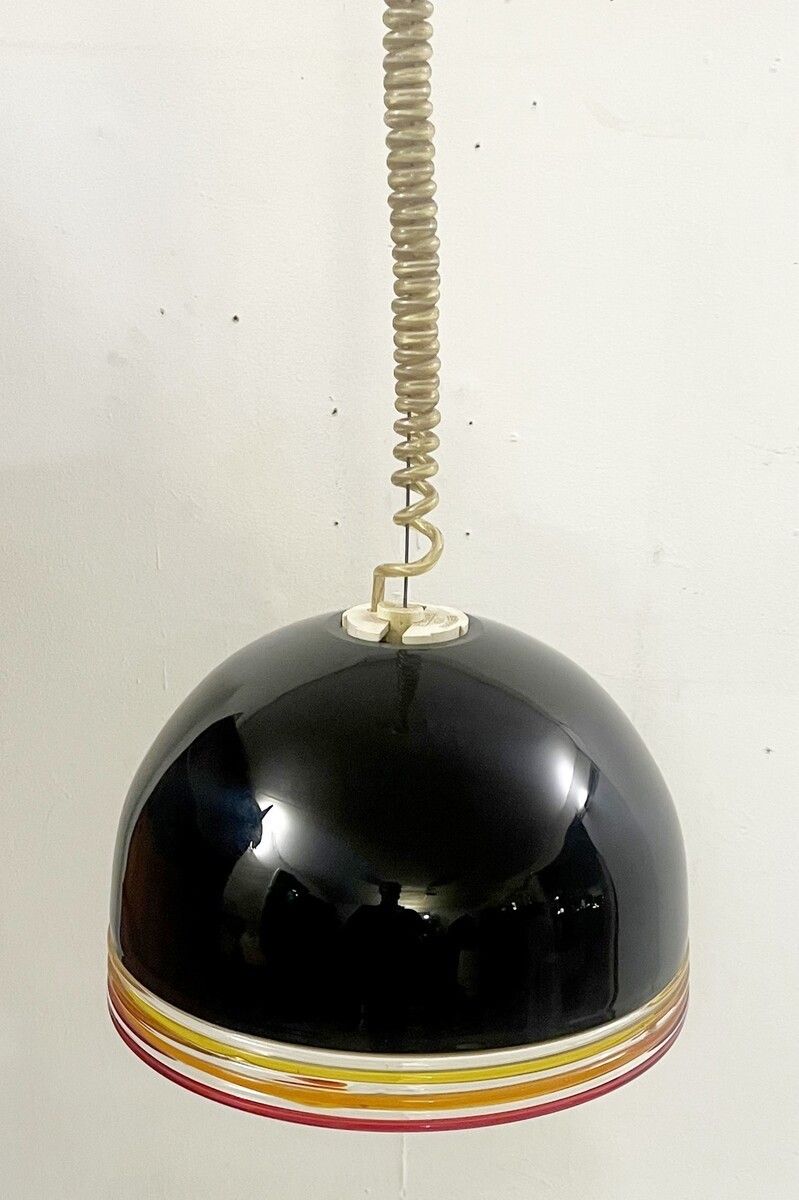 Pair Of Mid Century Murano Glass Suspension Lights By Roberto Pamio And Renato Toso photo for sale