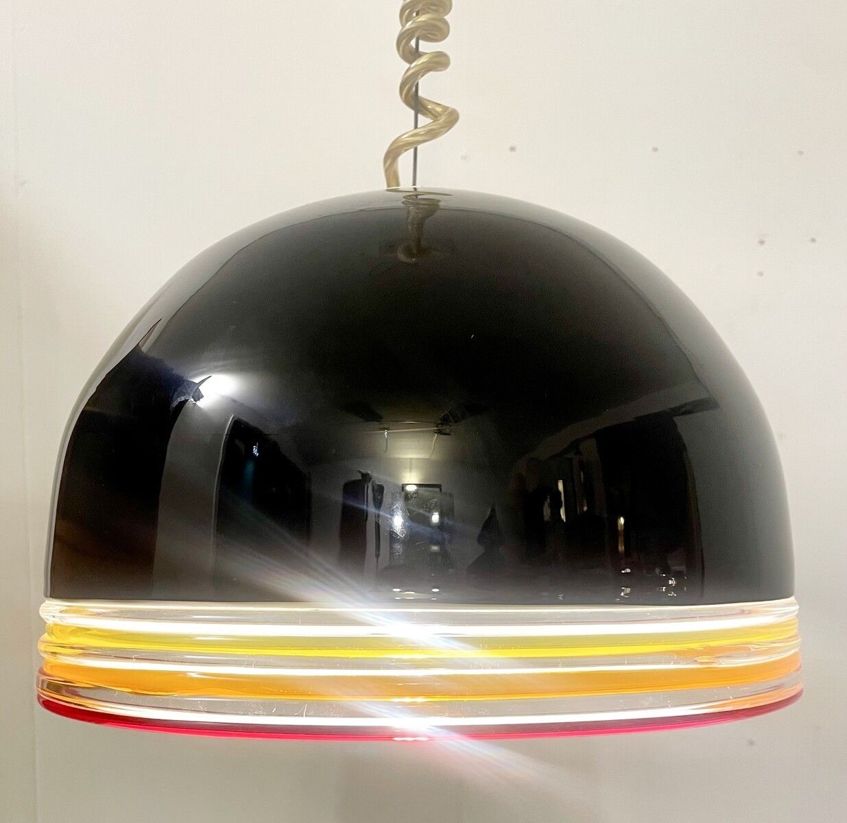 Pair Of Mid Century Murano Glass Suspension Lights By Roberto Pamio And Renato Toso photo 1260.0