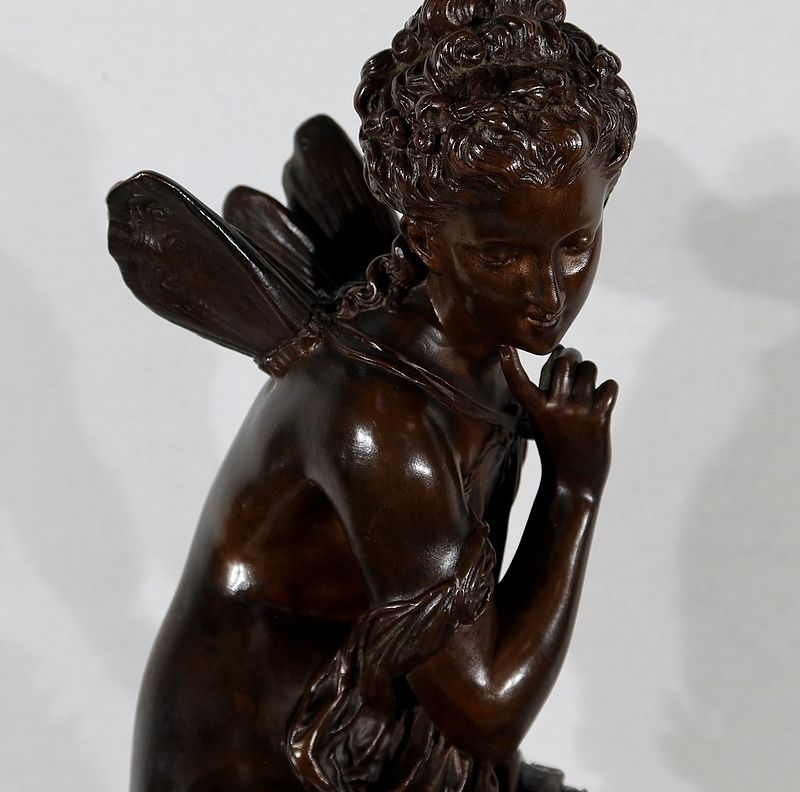 Important Bronze “Ondine” By M. Moreau – Mid 19th Century photo vintage