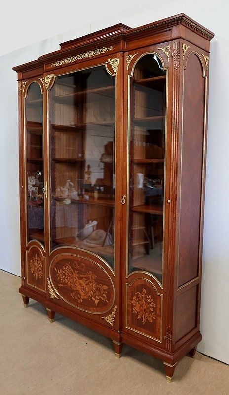 Important Property Library In Mahogany, Louis XVI Style – Late 19th Century photo for sale