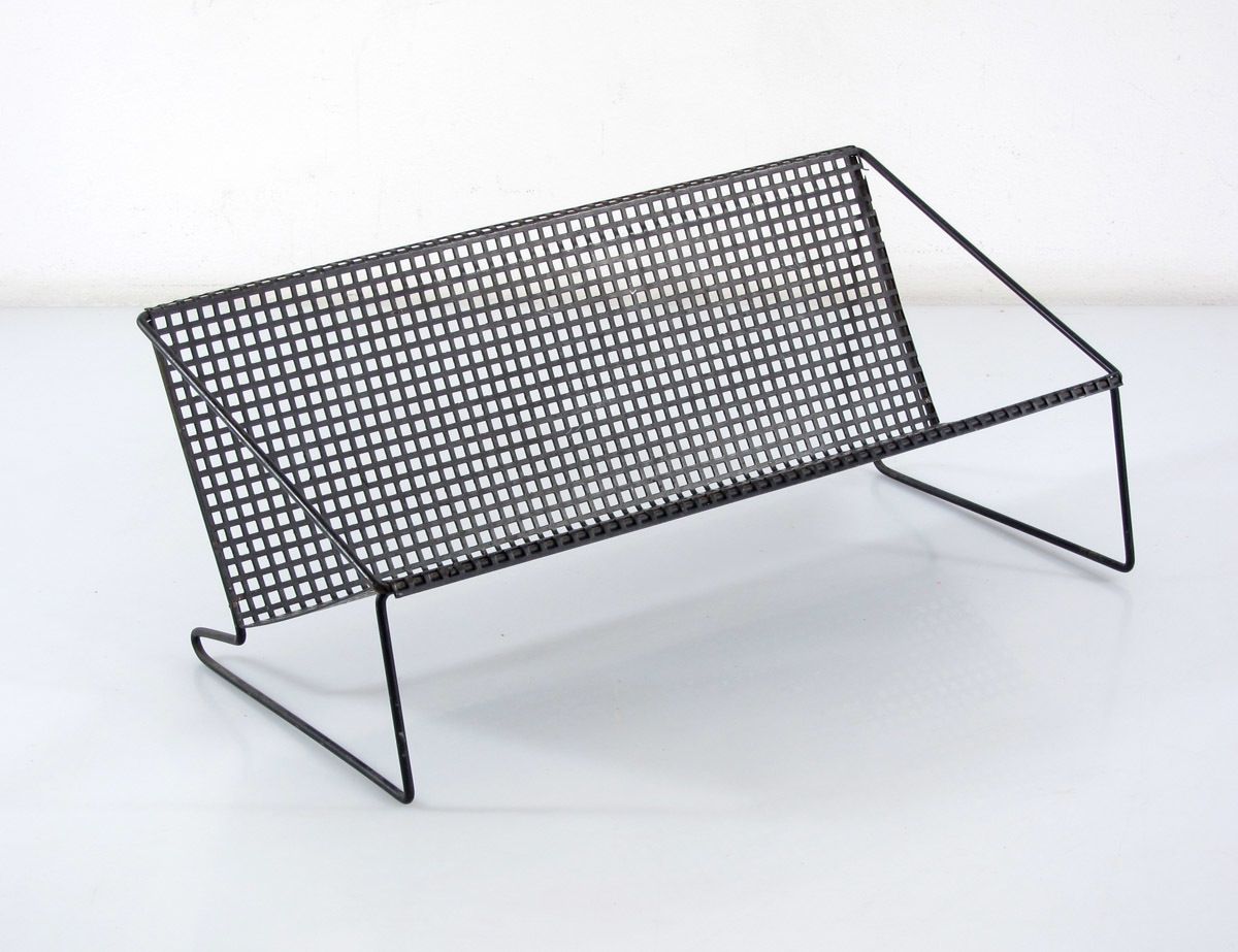 Vintage Black Pilastro Metal Shelf Rack photo for sale