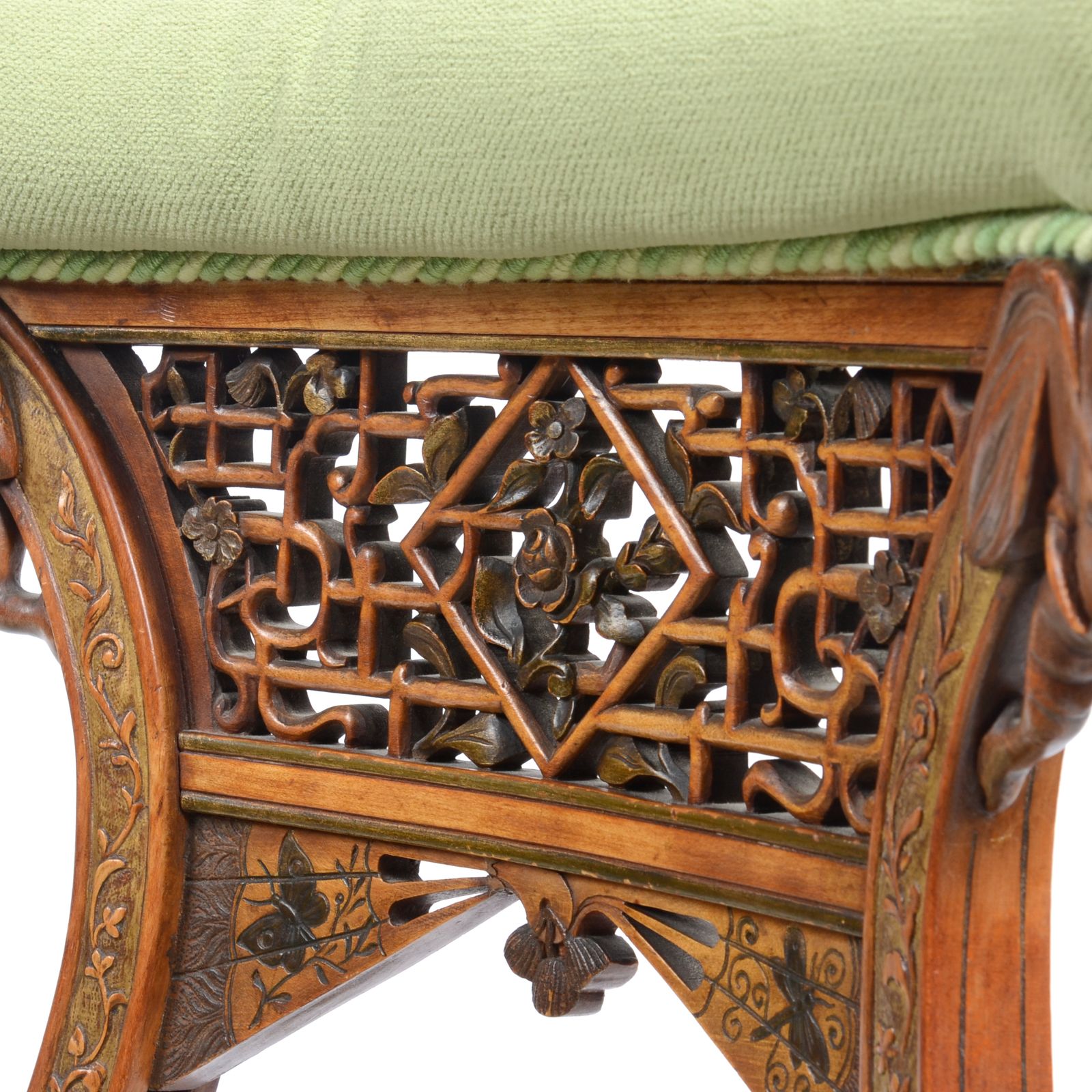 photo for sale Late 19th Century Walnut Japanese Style Chair