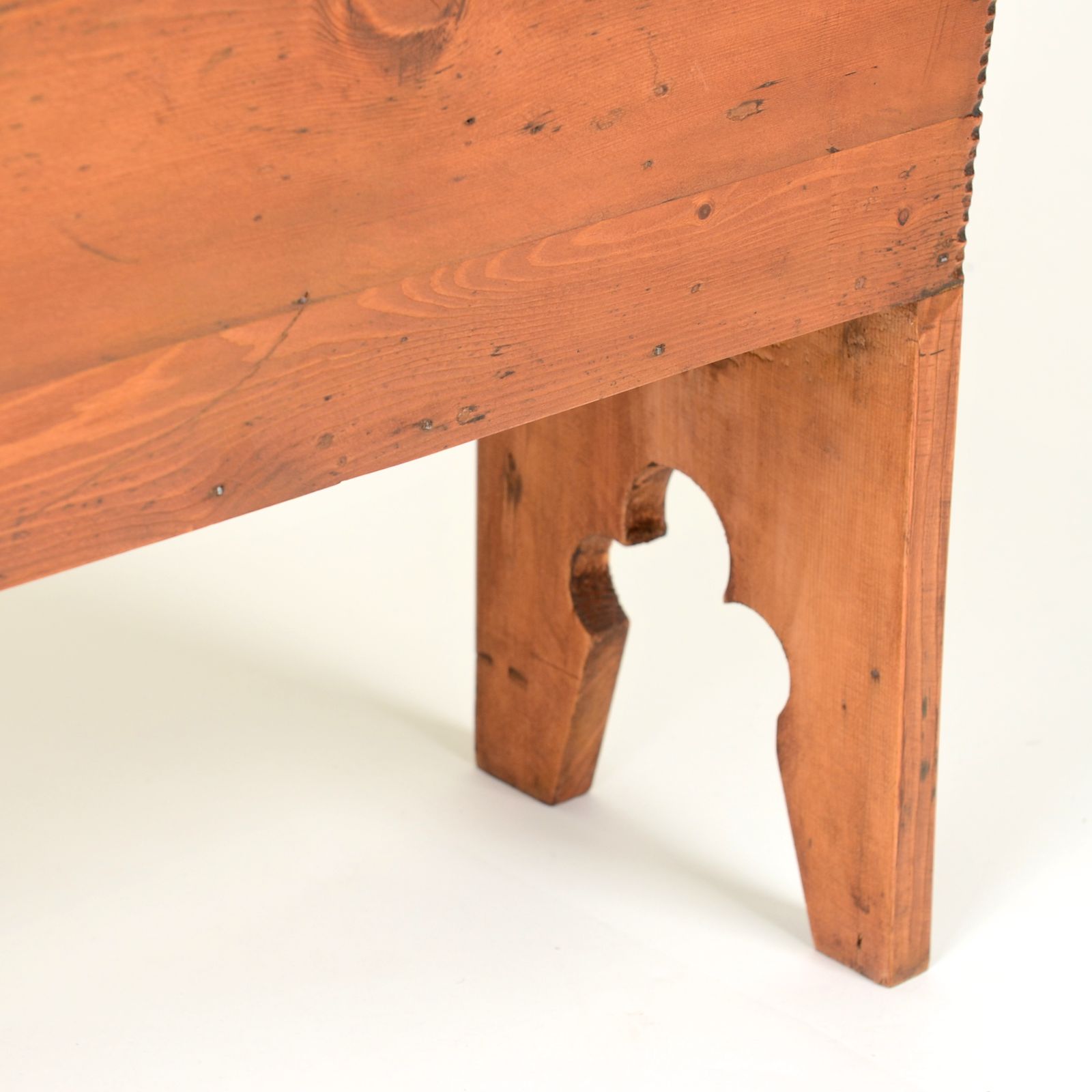 Vintage Wooden Coffer Stool, Early 20th Century photo for sale