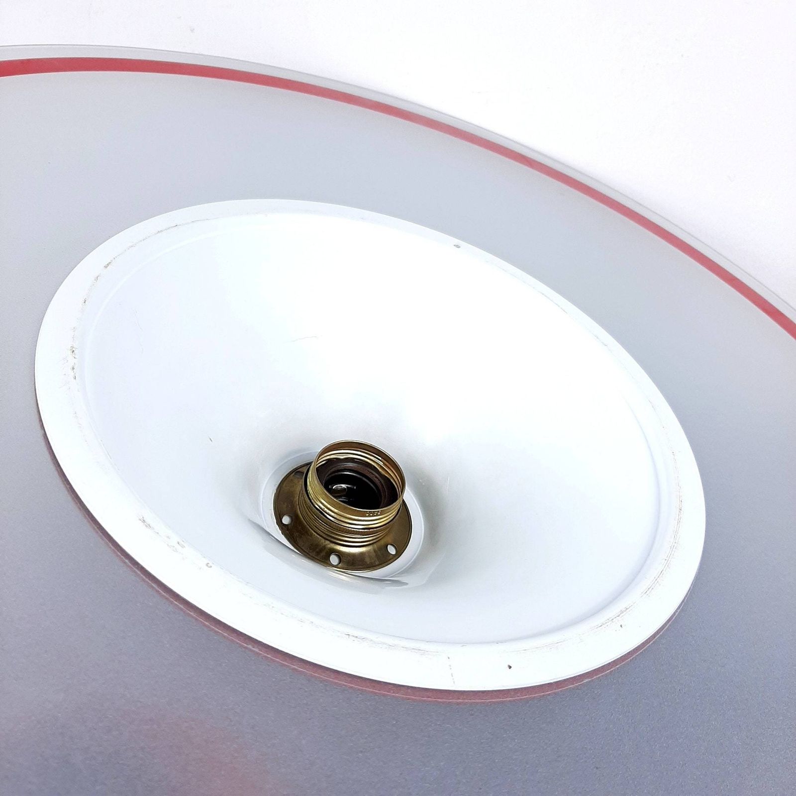 photo furniture Mid Century Pendant Lamp Italy 60s Red Retro Chandelier Space Age Atomic Vintage Lighting