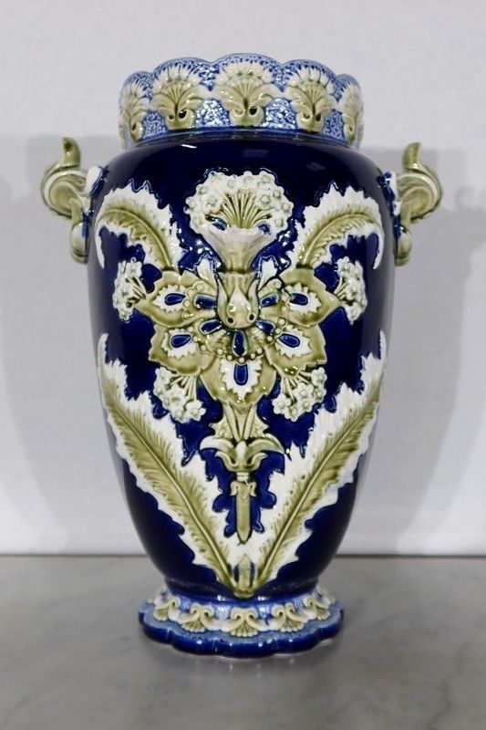 Important Earthenware Vase, Faïencerie De Fives Lille   Early 20th Century photo 597.4