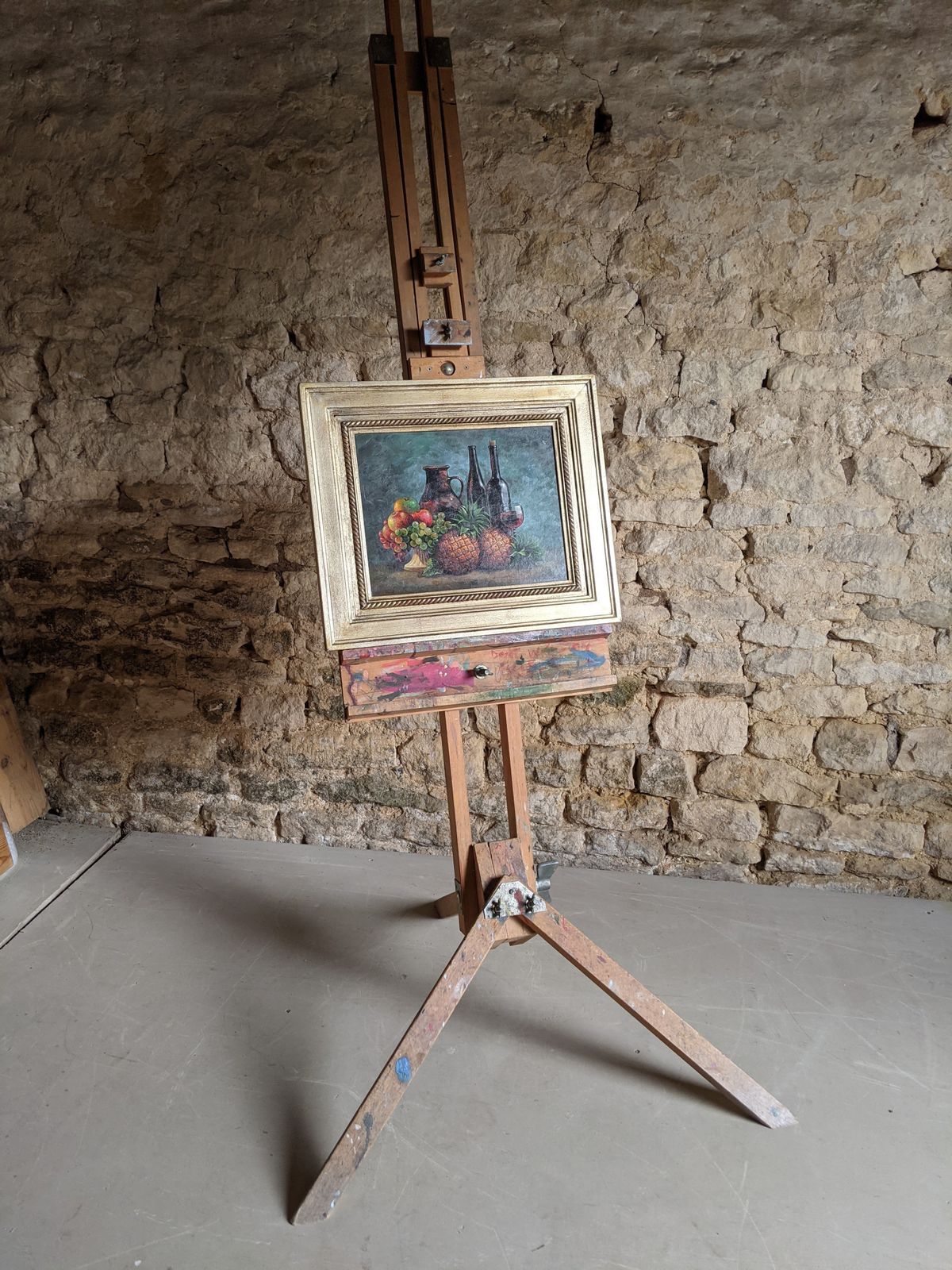 Acrylic Still Life Painting By Roger Gorringe, In Antique Frame photo 175.0