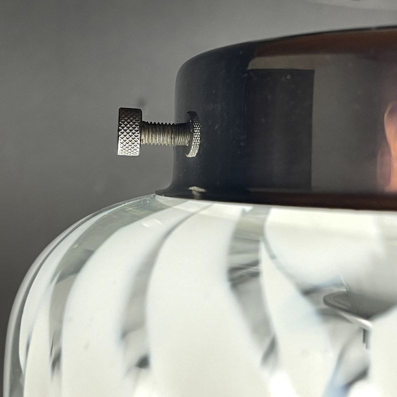 photo for sale Mid Century White Murano Pendant Lamp Designed By Carlo Nason For Mazzega Italy 1960s Space Age Atomic