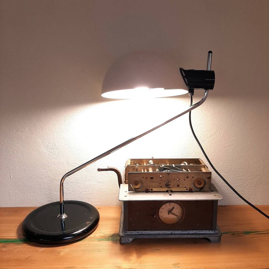 photo furniture Mid Century Libellula Desk Lamp By Emilio Fabio Simion For Guzzini 1972 Modern White Table Lamp