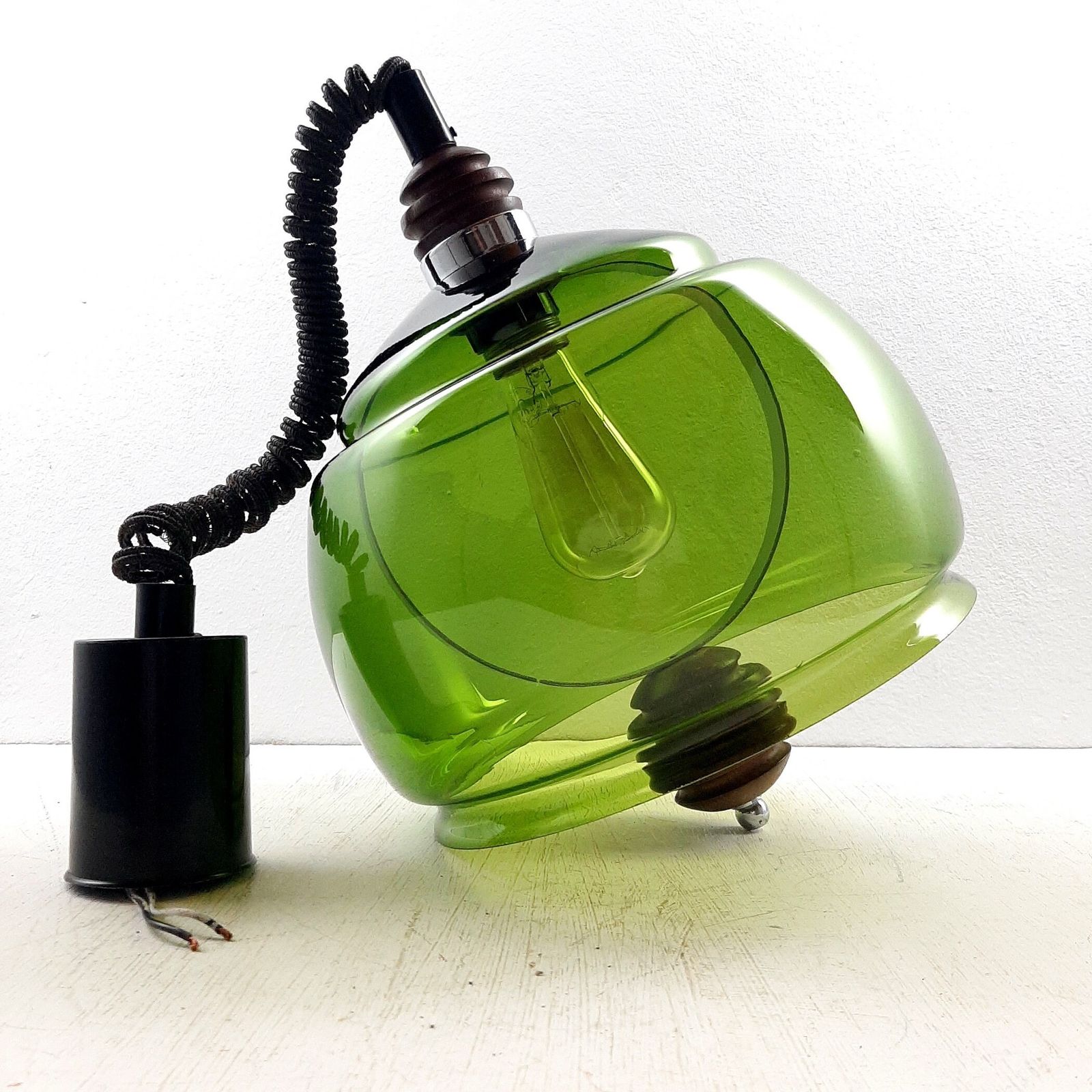 Rare Mid Century Pendant Lamp Sijaj Hrastnik Yugoslavia '60s Vintage Lighting Retro Home Decor Farmhouse Cottage Rustic