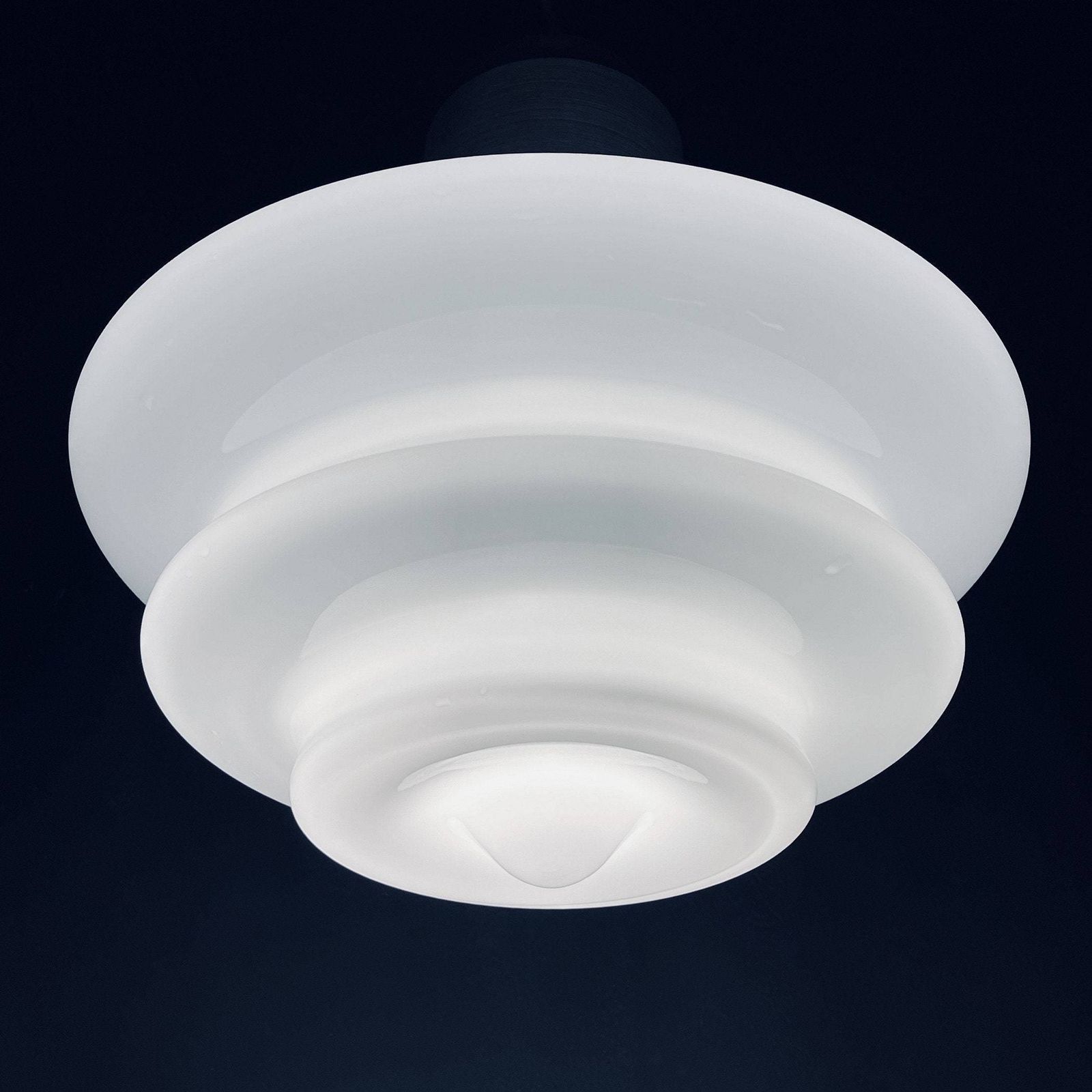 photo furniture Large Mid Century Opaline White Glass Handing Lamp Italy 1960s Art Deco Italian Modern