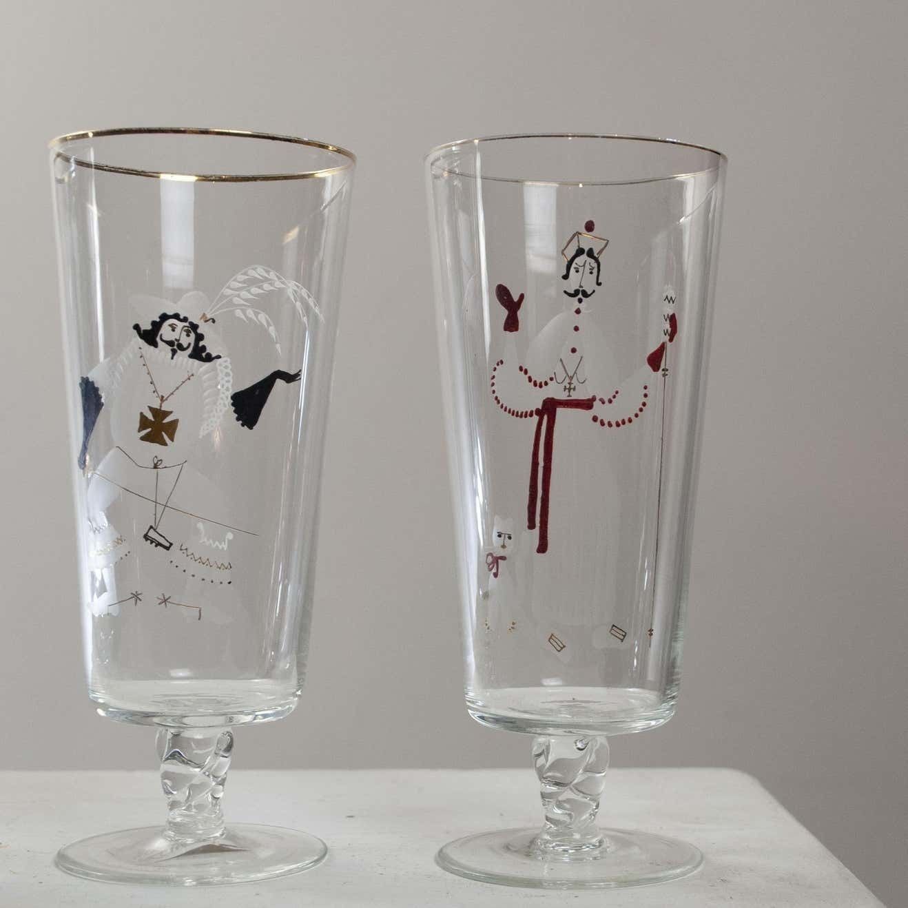 Set Of Four 60's Glasses French Production photo 567.92
