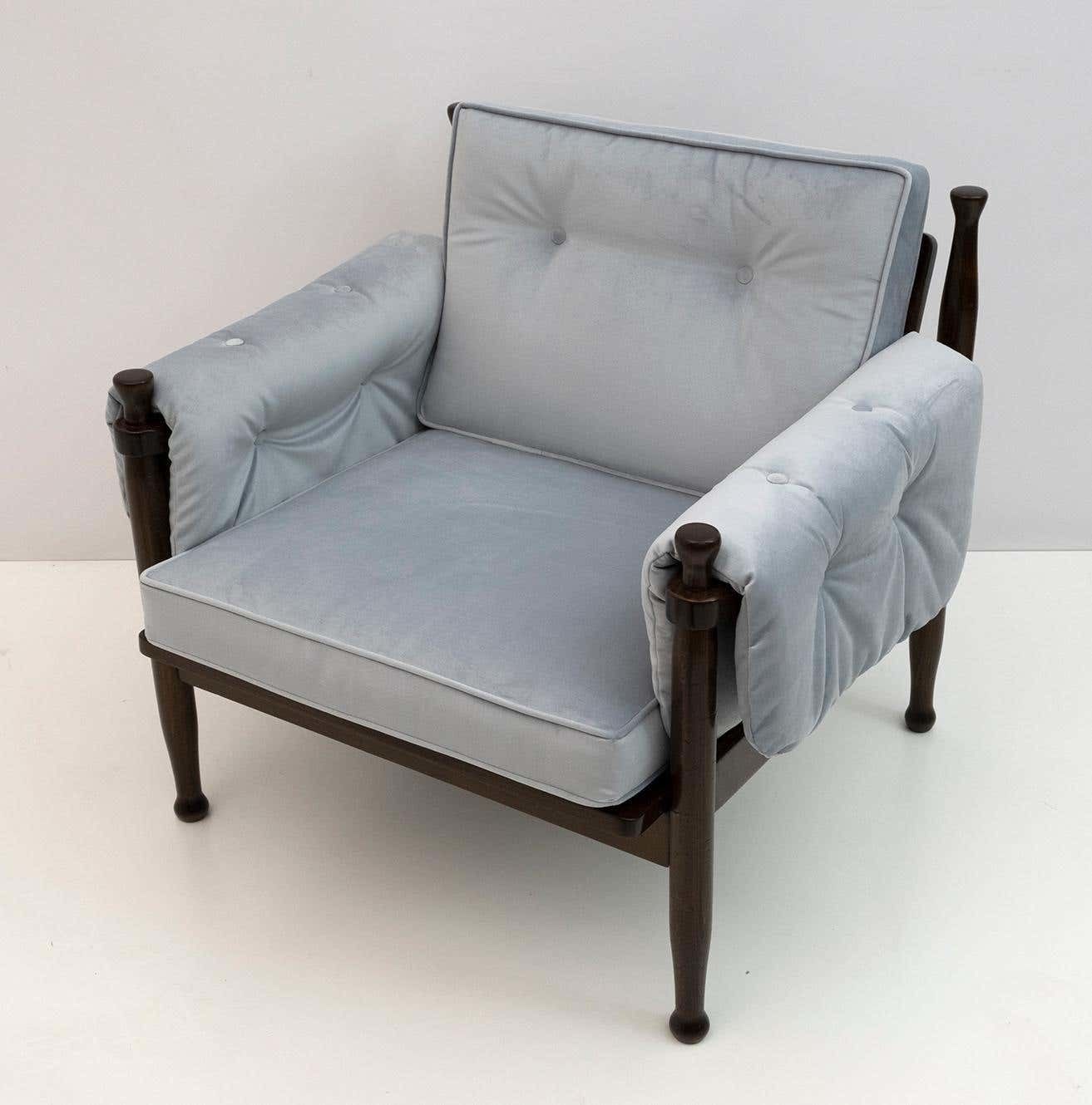 Eric Merthen Style Scandinavian Modern Sweden Velvet Armchair, 1960s photo buy
