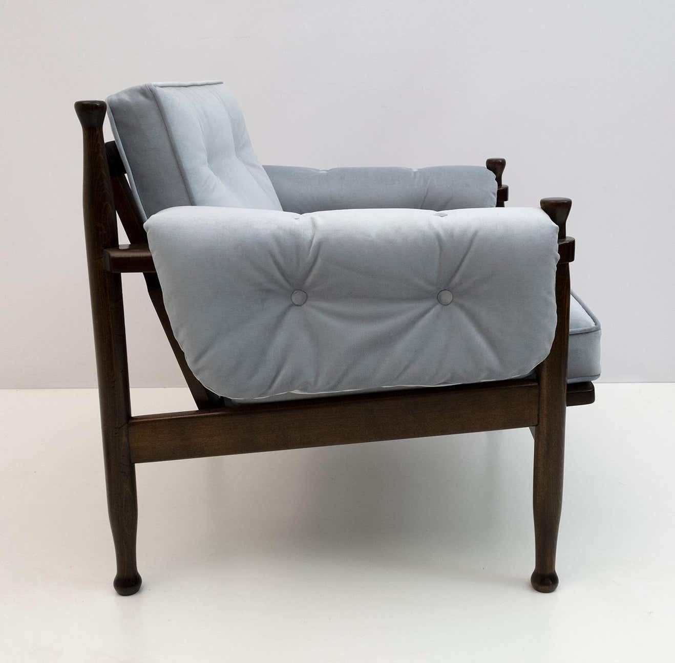 photo buy Eric Merthen Style Scandinavian Modern Sweden Velvet Armchair, 1960s