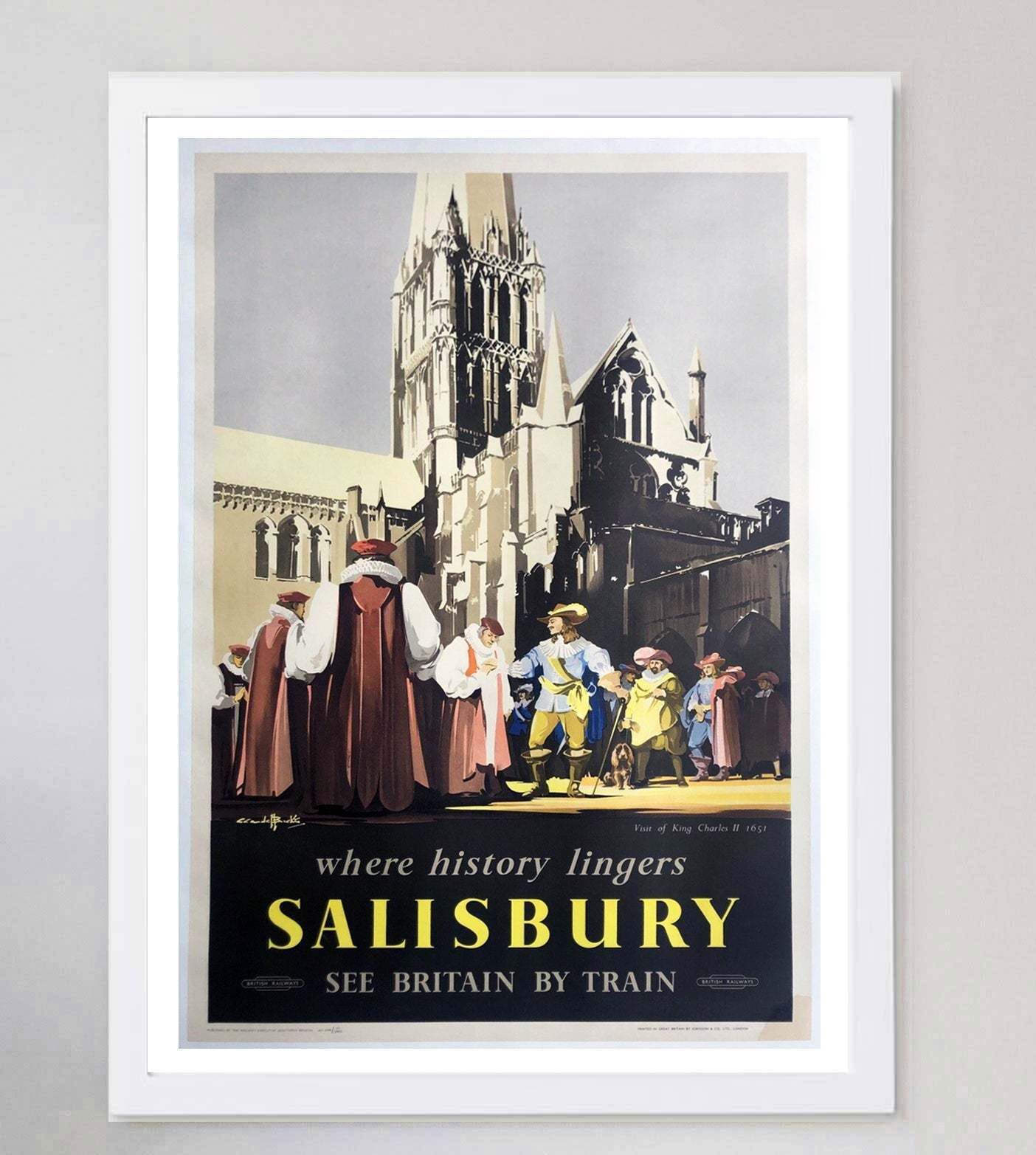 Salisbury   British Railways Original Vintage Poster photo for sale