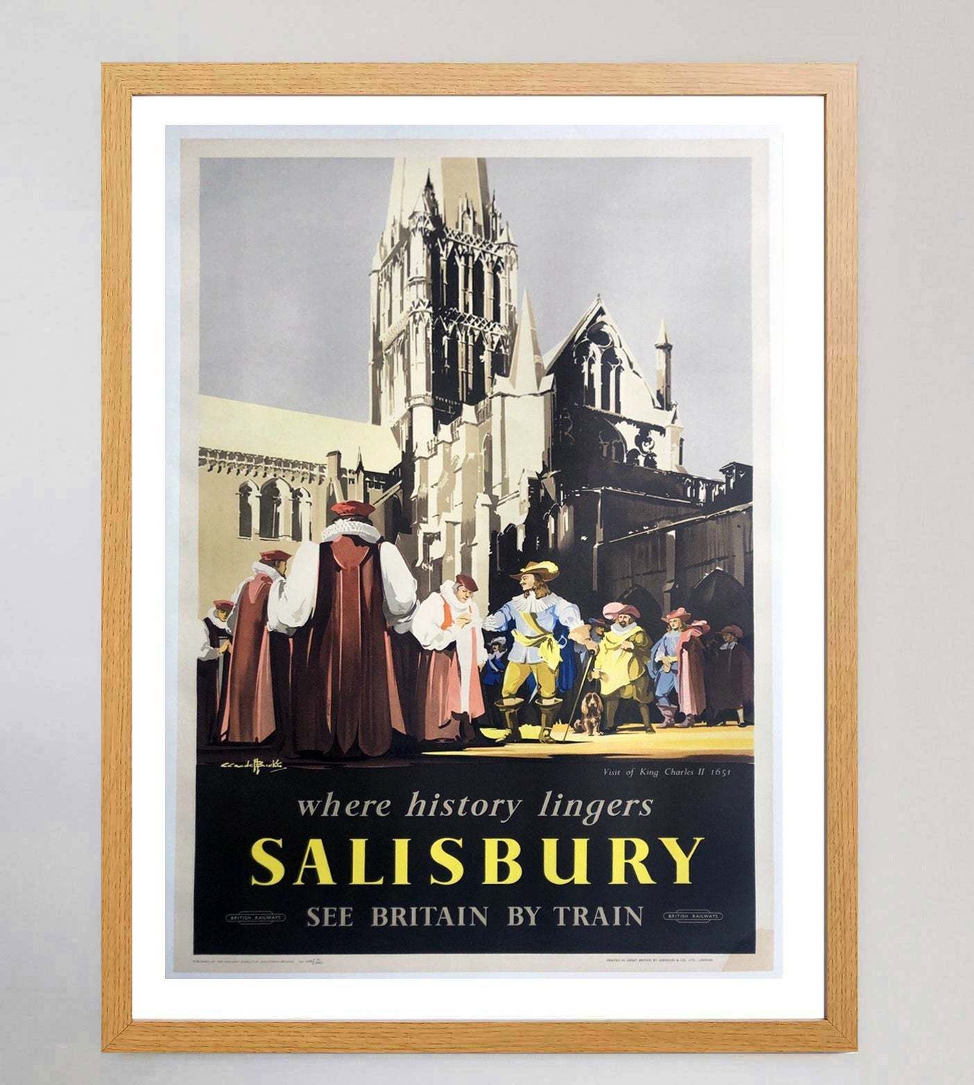 Salisbury   British Railways Original Vintage Poster photo Art