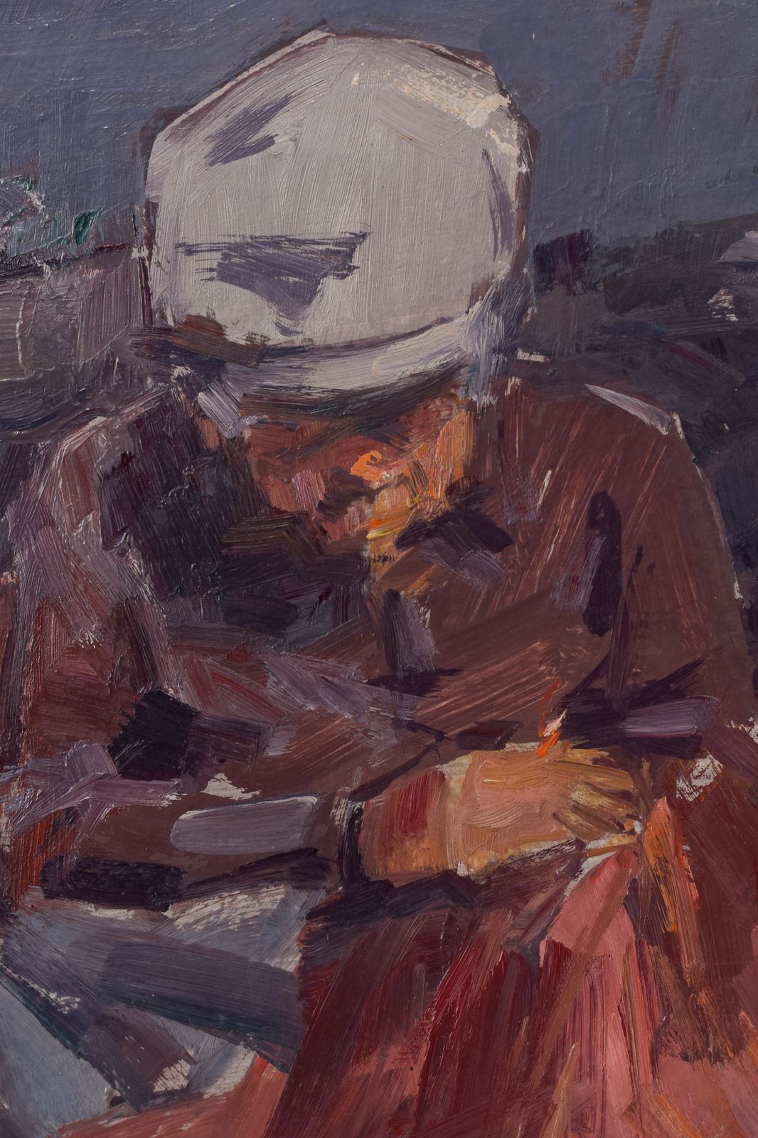 Albert Tomás Guillén   Fishermen Repairing Nets photo Kunst