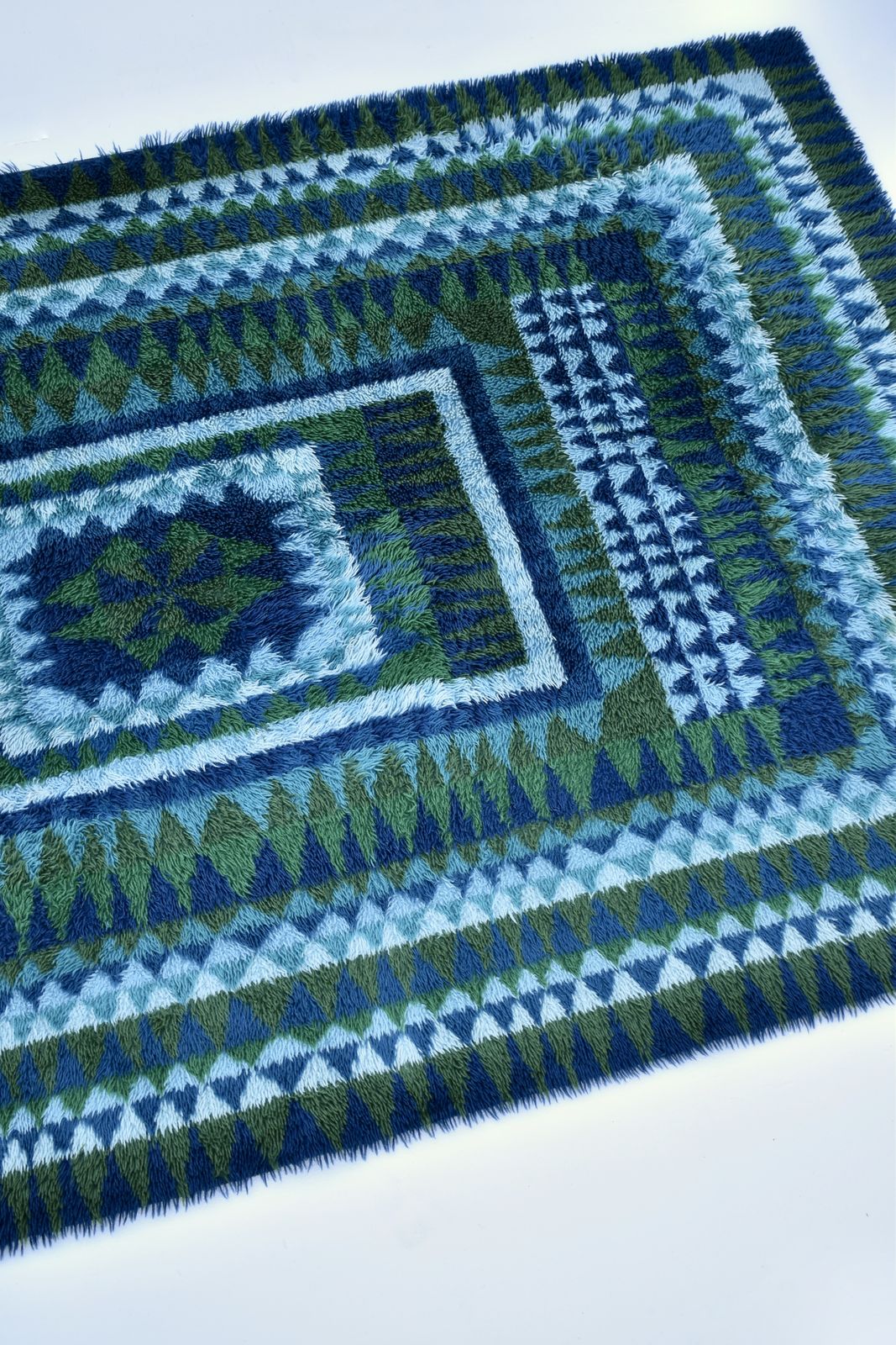 photo for sale Large Handmade 1960’s Scandinavian Rya Rug
