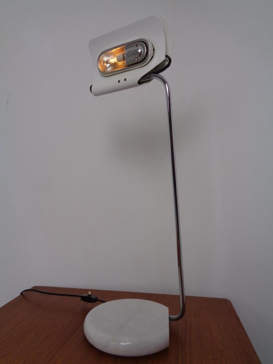 Lighting Italian Adjustable And Dimmable Tegola Desk Lamp By Bruno Gecchelin For Skipper & Pollux, 1960s photo