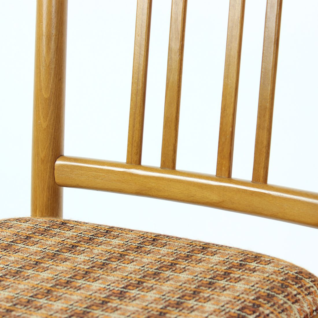Midcentury Dining Chairs In Oak And Fabric, Ton Czechoslovakia, Set Of 4 photo Furniture