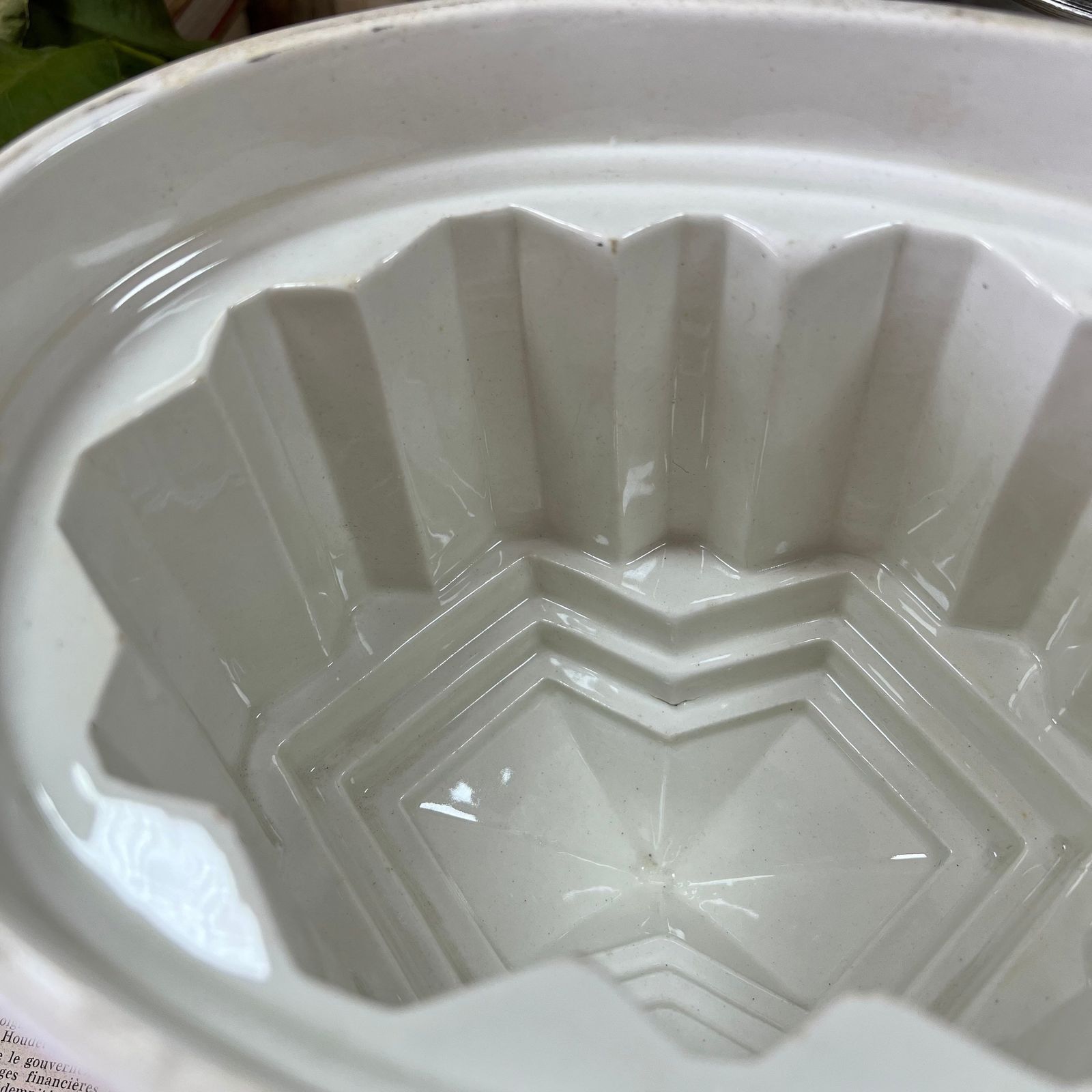 Huge White Ironstone Victorian Jelly Pudding Mould photo buy