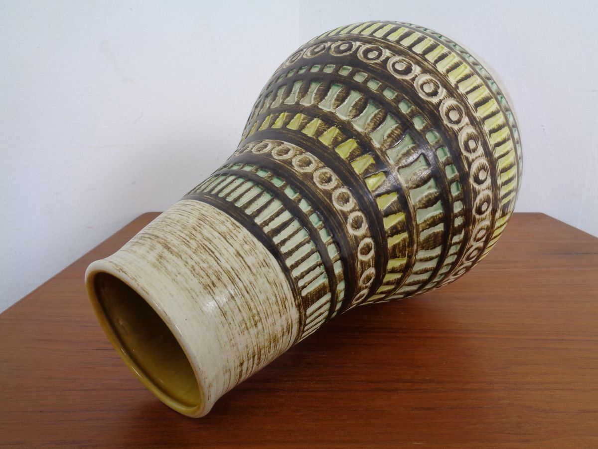 Home Decor Fat Lava Ceramic Vase From Jasba, 1970s photo