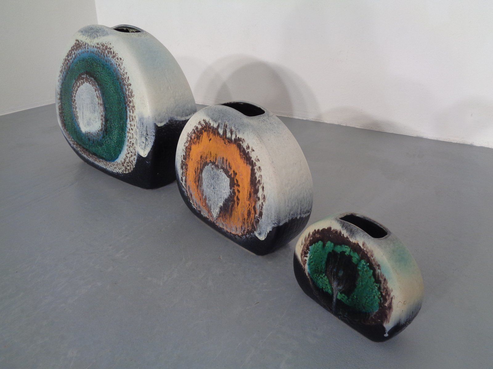 West German Pottery Polar Vases From Dümler & Breiden, 1970s, Set Of 3 photo furniture