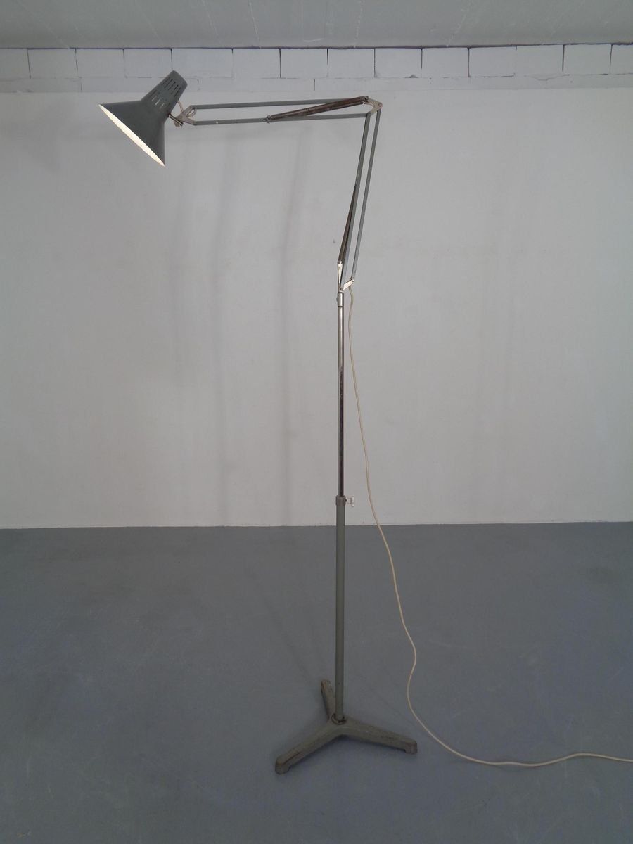 Industrial Terry Architectural Floor Lamp By H. Busquet For Hala, 1950s photo buy
