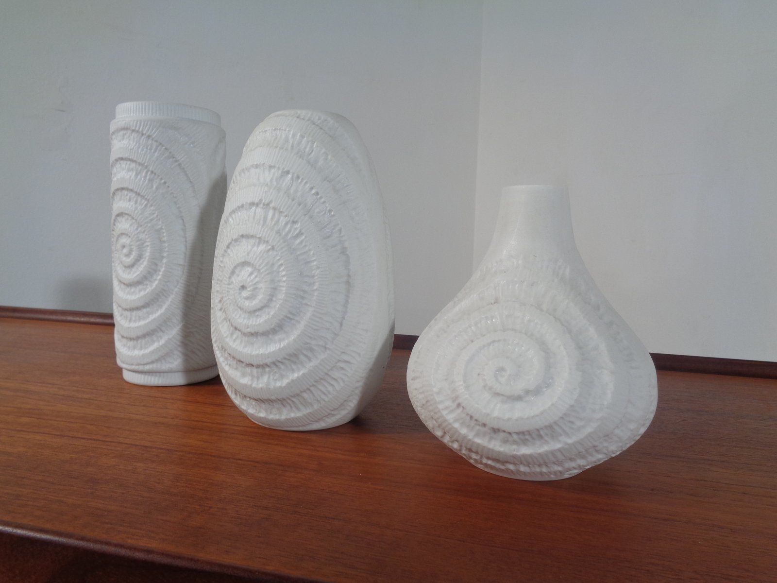 Mid Century Op Art Vases From Royal Kpm, 1960s, Set Of 3 photo Home Decor