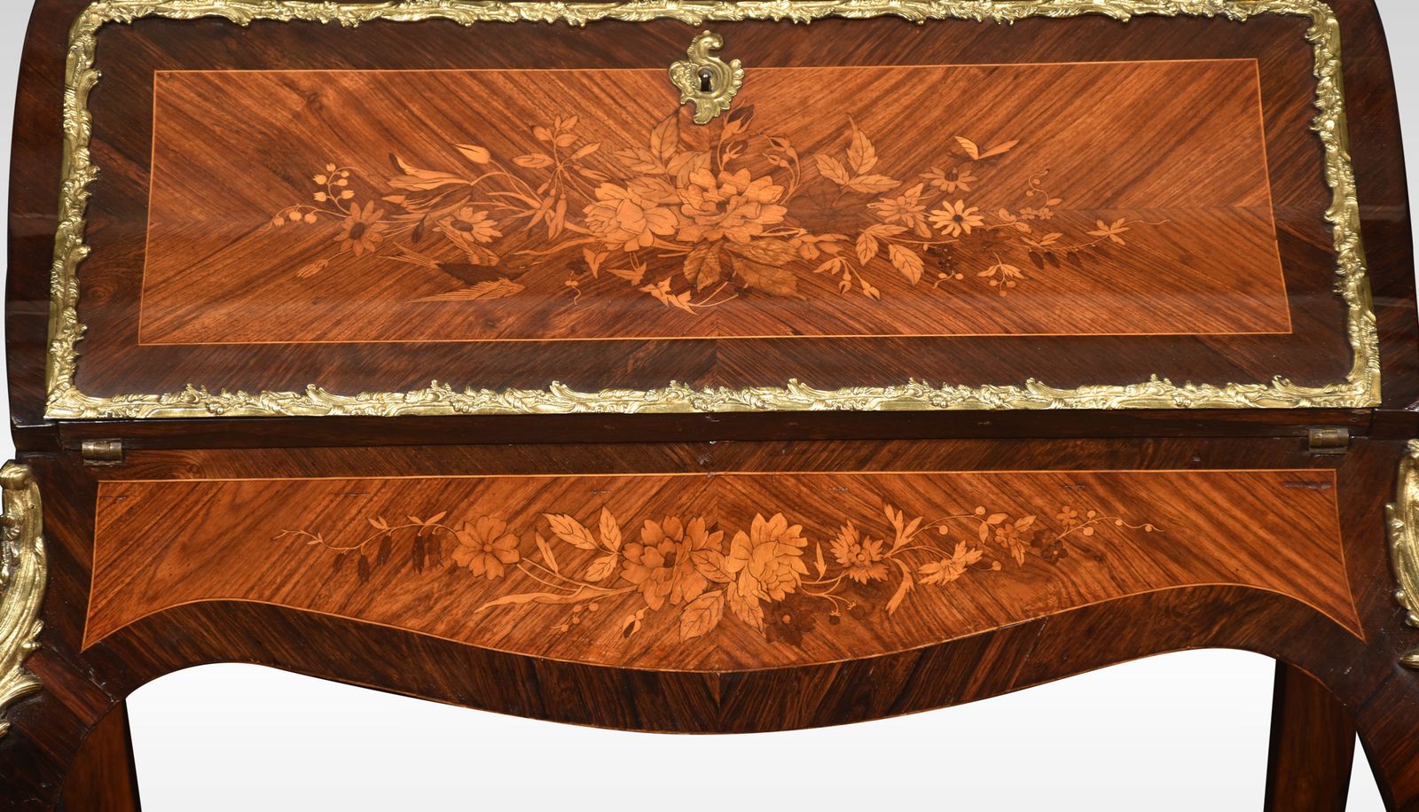 Rosewood Inlaid Bureau De Dame photo vintage