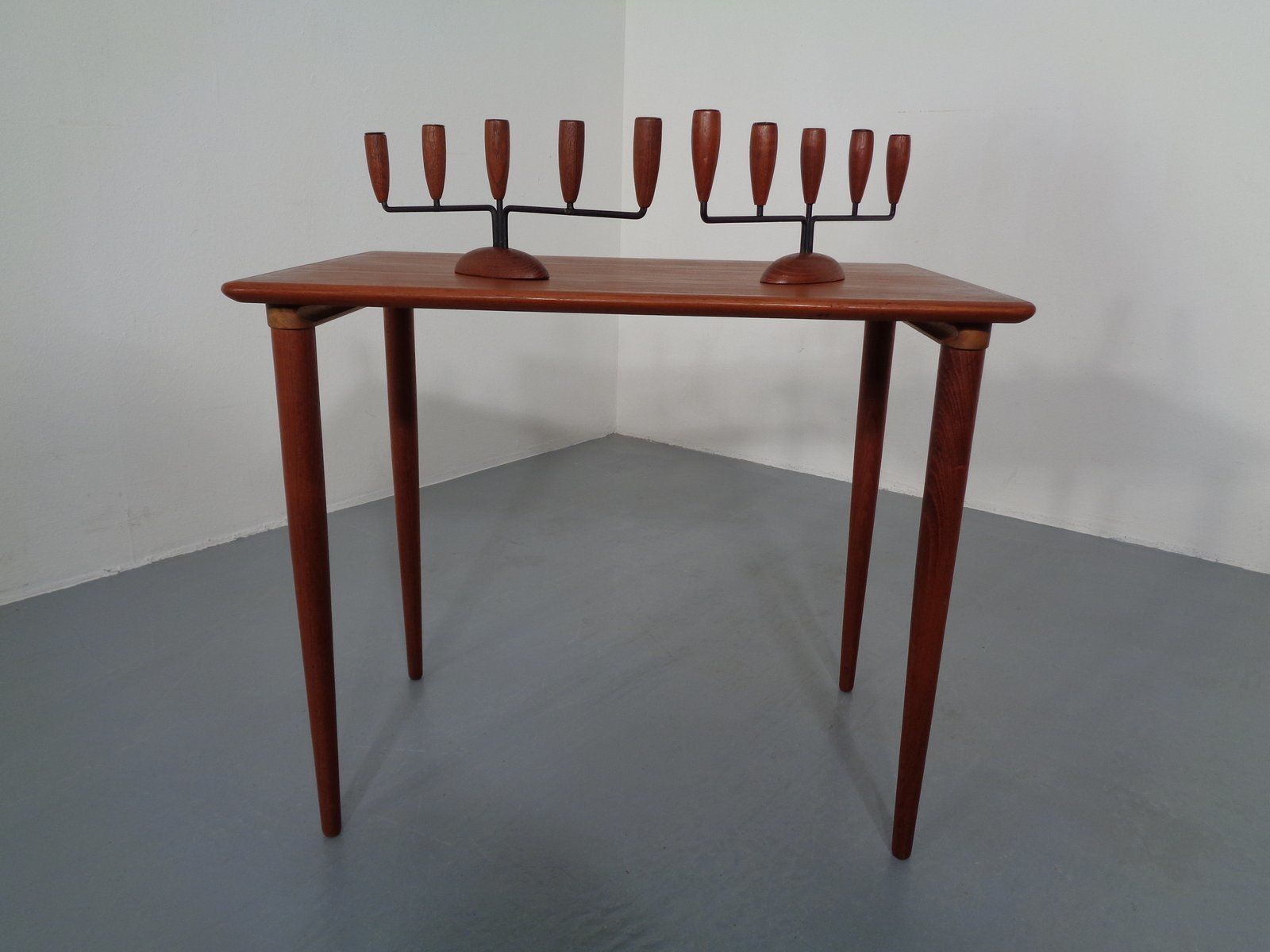 Danish Filigree Teak Candleholders, 1960s, Set Of 2 photo 152.0