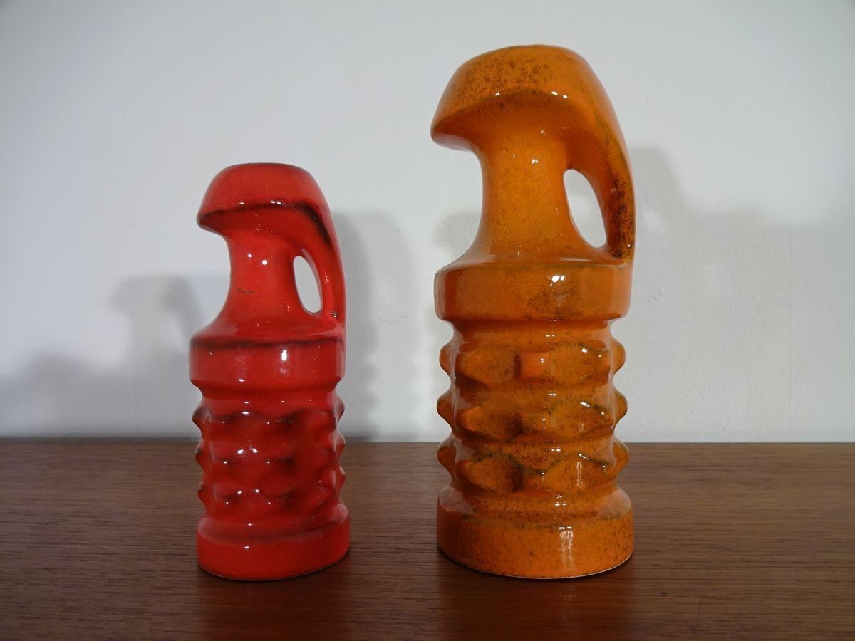 German Ceramic Vases From Pan Keramik 1970s Set Of 2