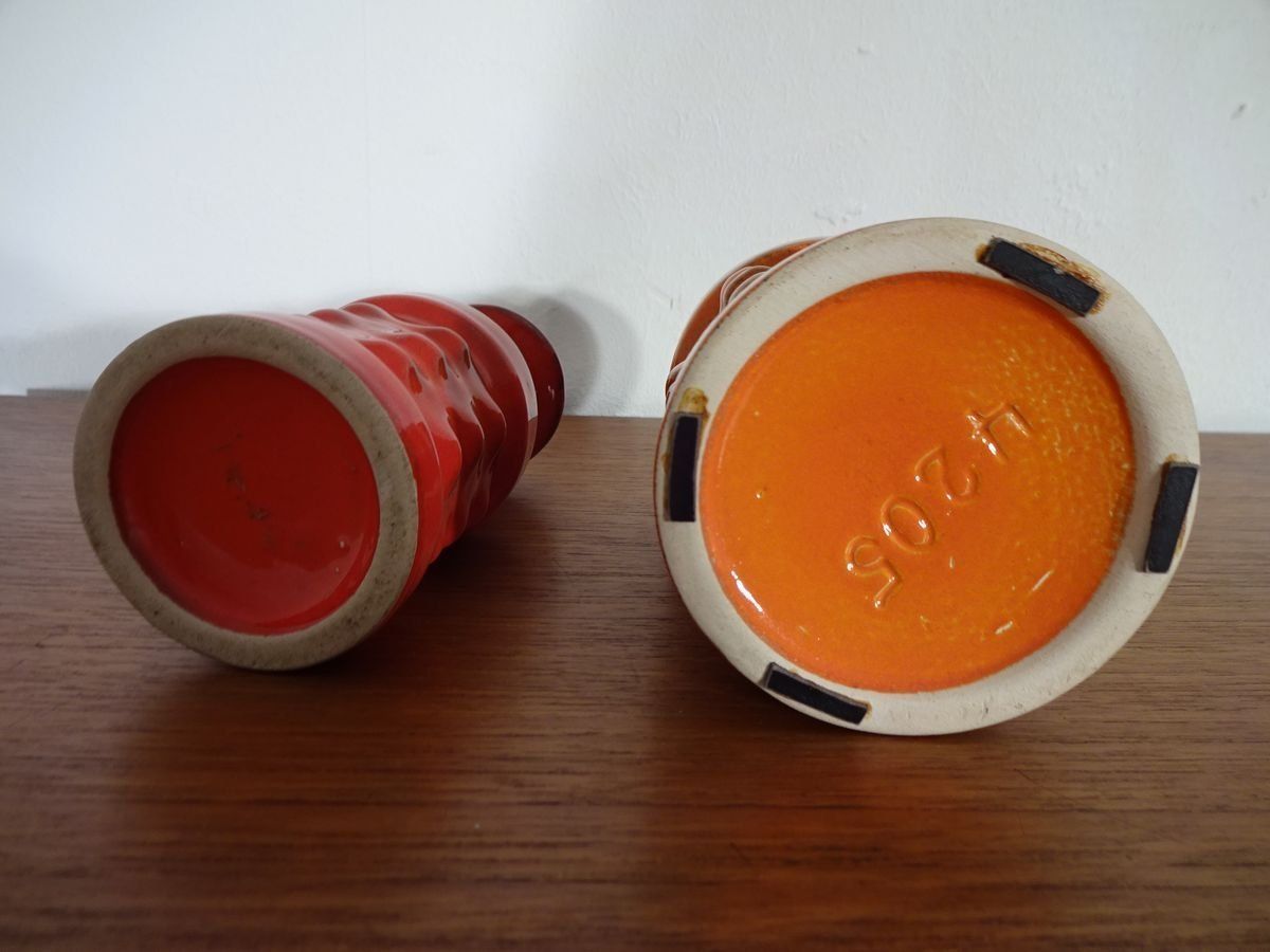 Home Decor German Ceramic Vases From Pan Keramik 1970s Set Of 2 photo