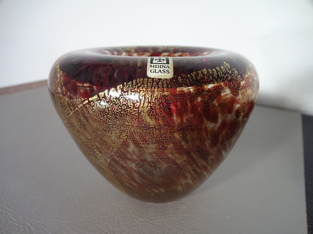 photo vinterior Maltese Glass Ashtrays Rom Mdina, 1960s, Set Of 2