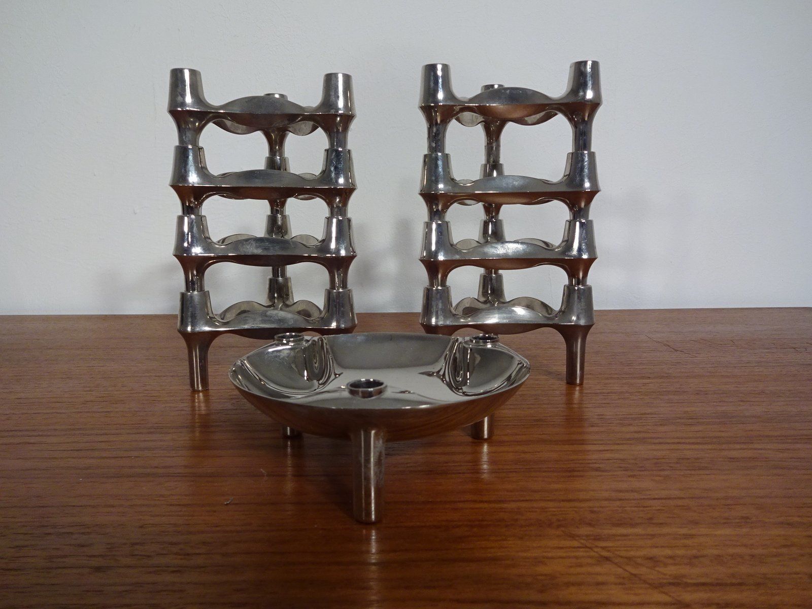 photo vinterior Candleholders By Ceasar Stoffi & Fritz Nagel For Bmf 1960s Set Of 9
