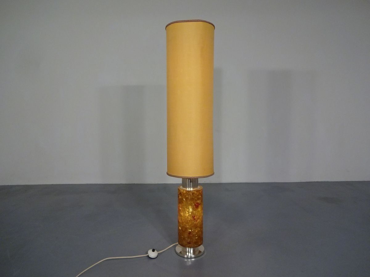 Resin Amber Floor Lamp From Kaiser Leuchten, 1970s