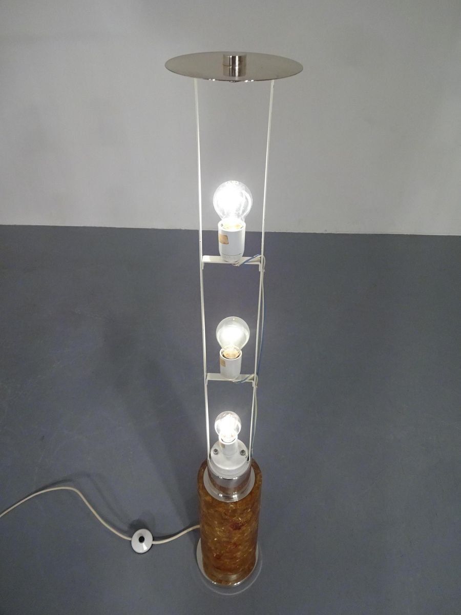 photo vinterior Resin Amber Floor Lamp From Kaiser Leuchten, 1970s