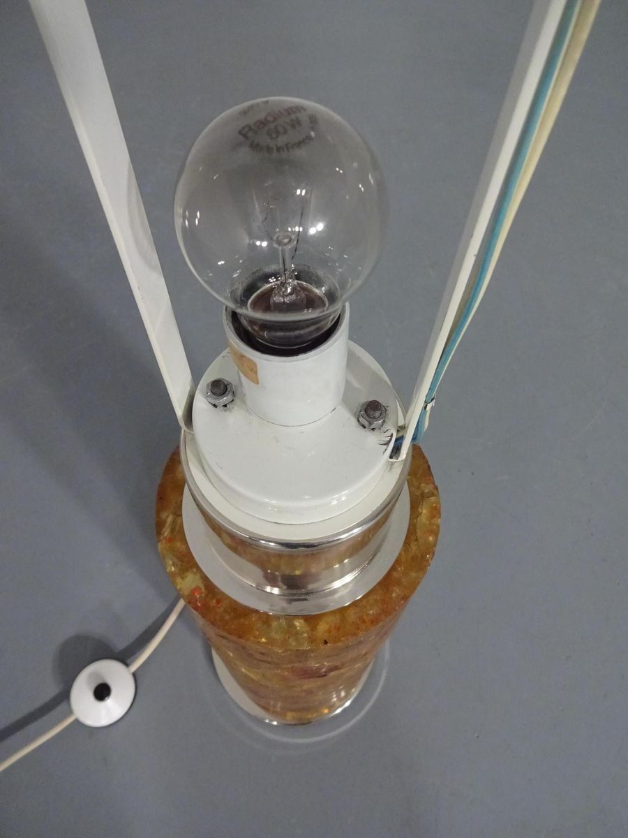 photo vintage Resin Amber Floor Lamp From Kaiser Leuchten, 1970s
