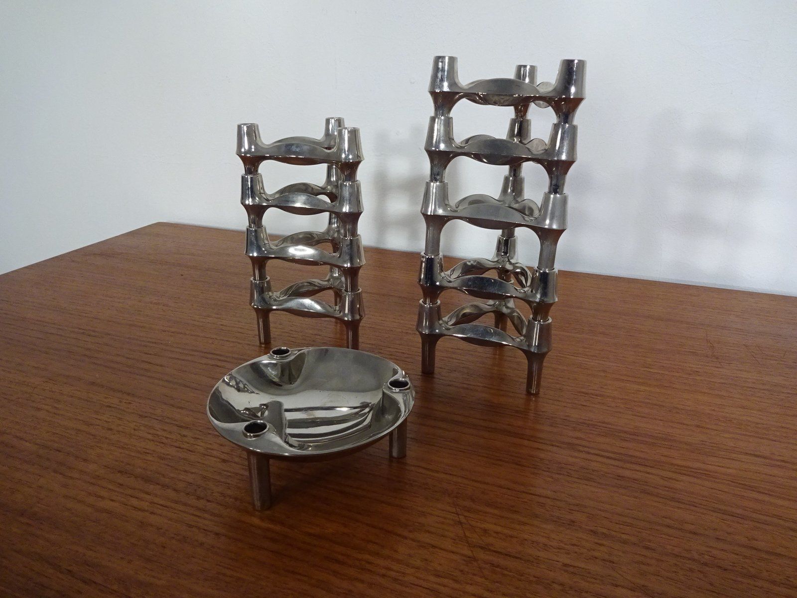 Candleholders By Ceasar Stoffi & Fritz Nagel For Bmf 1960s Set Of 10 photo vintage