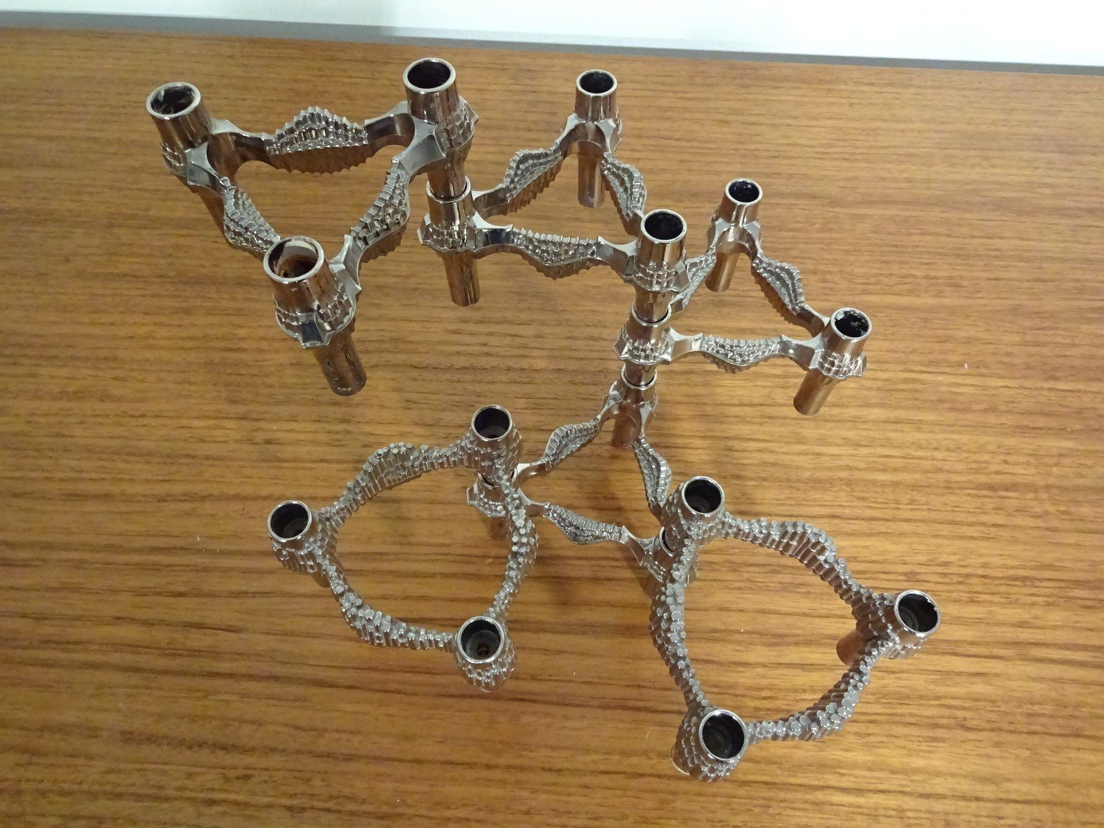 Candleholders By Ceasar Stoffi & Fritz Nagel For Bmf 1960s Set Of 6 photo for sale