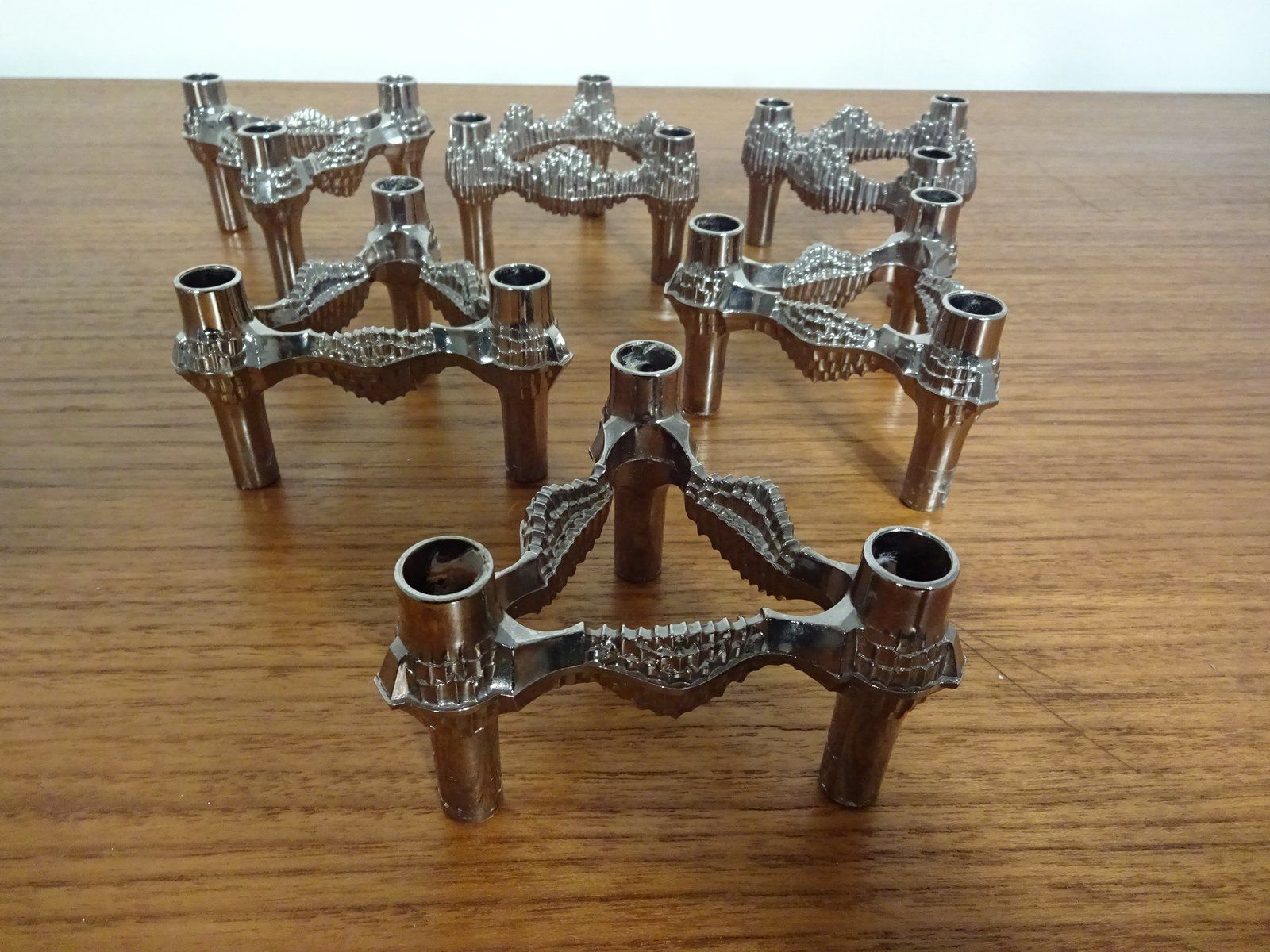 Candleholders By Ceasar Stoffi & Fritz Nagel For Bmf 1960s Set Of 6 photo buy