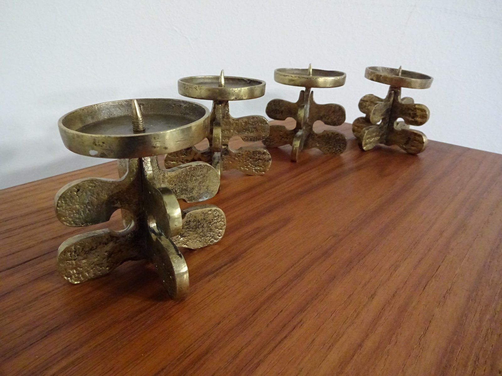 Italian Brutalist Candle Holders By Guiseppe Gallo For Gallo 1960s Set Of 2 photo furniture