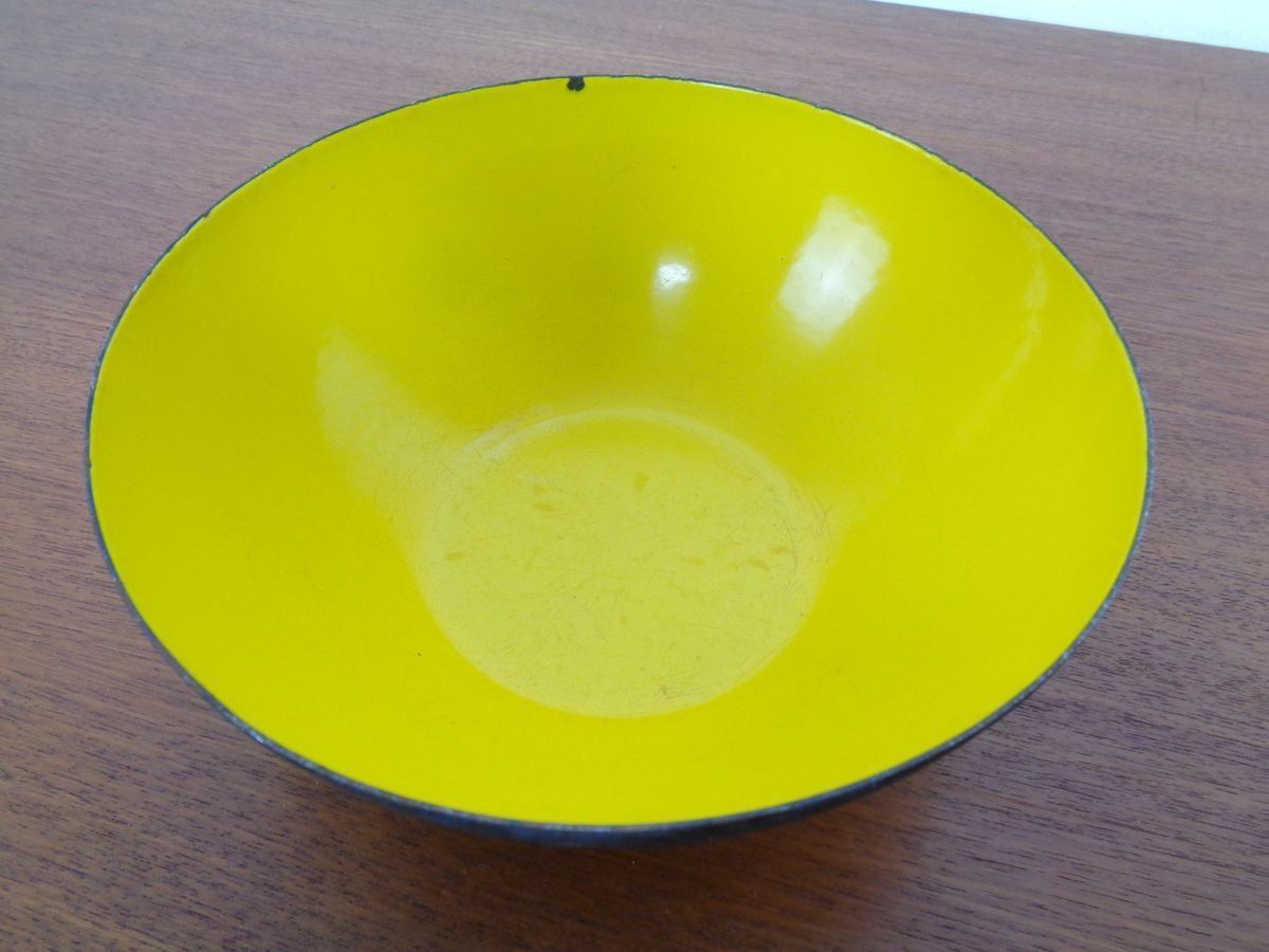 Yellow Krenit Bowls By Herbert Krenchel Torben ørskov, Set Of 3, 1960s photo 369.0