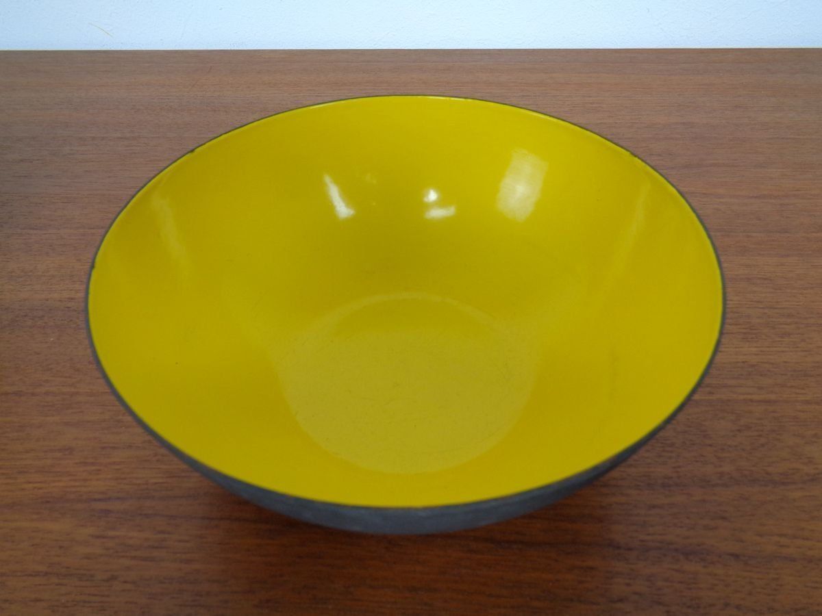 Yellow Krenit Bowls By Herbert Krenchel Torben ørskov, Set Of 3, 1960s photo vinterior