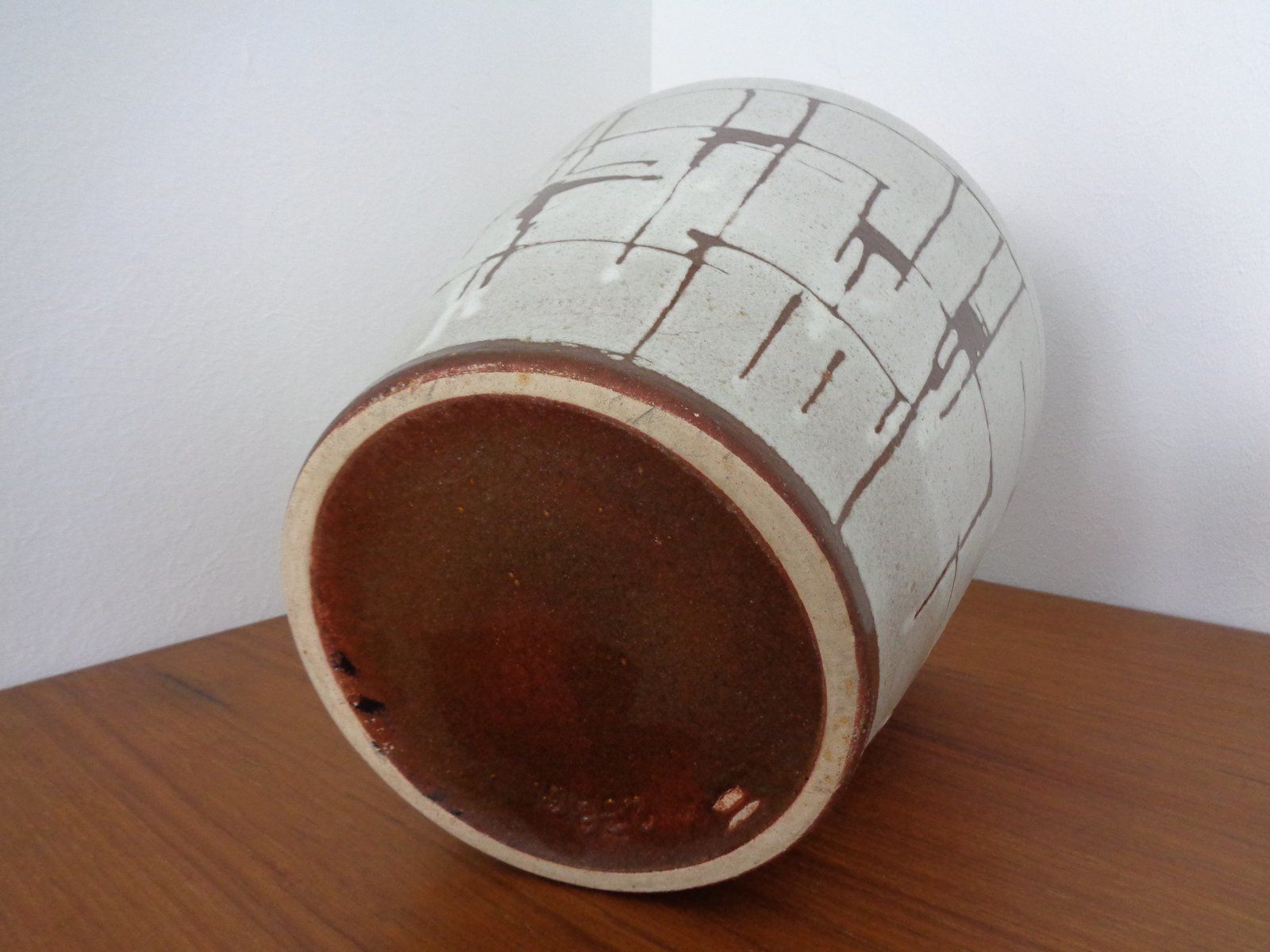 Large Lava Ceramic Cachepot, 1970s photo vintage