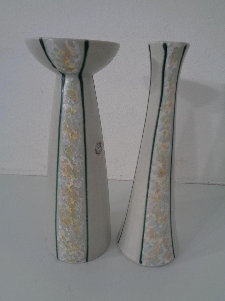 German Ceramic Vases From Föhr Keramik, 1970s, Set Of 2 photo vinterior