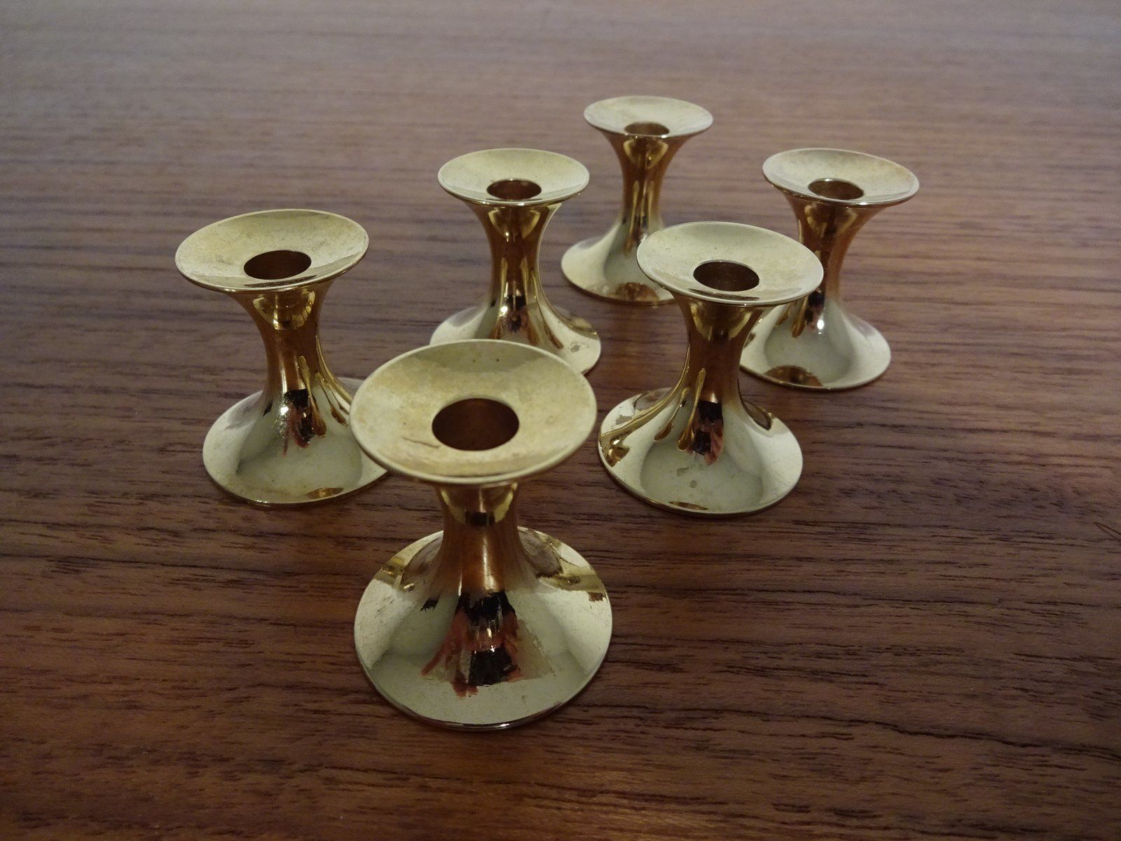 Gold Plated Candle Holders From Bsf, 1960s, Set Of 6