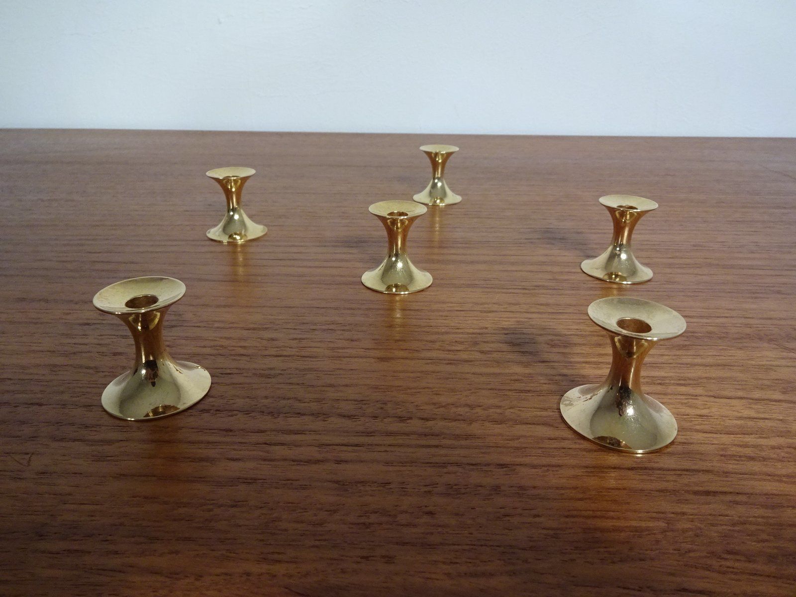Gold Plated Candle Holders From Bsf, 1960s, Set Of 6 photo for sale